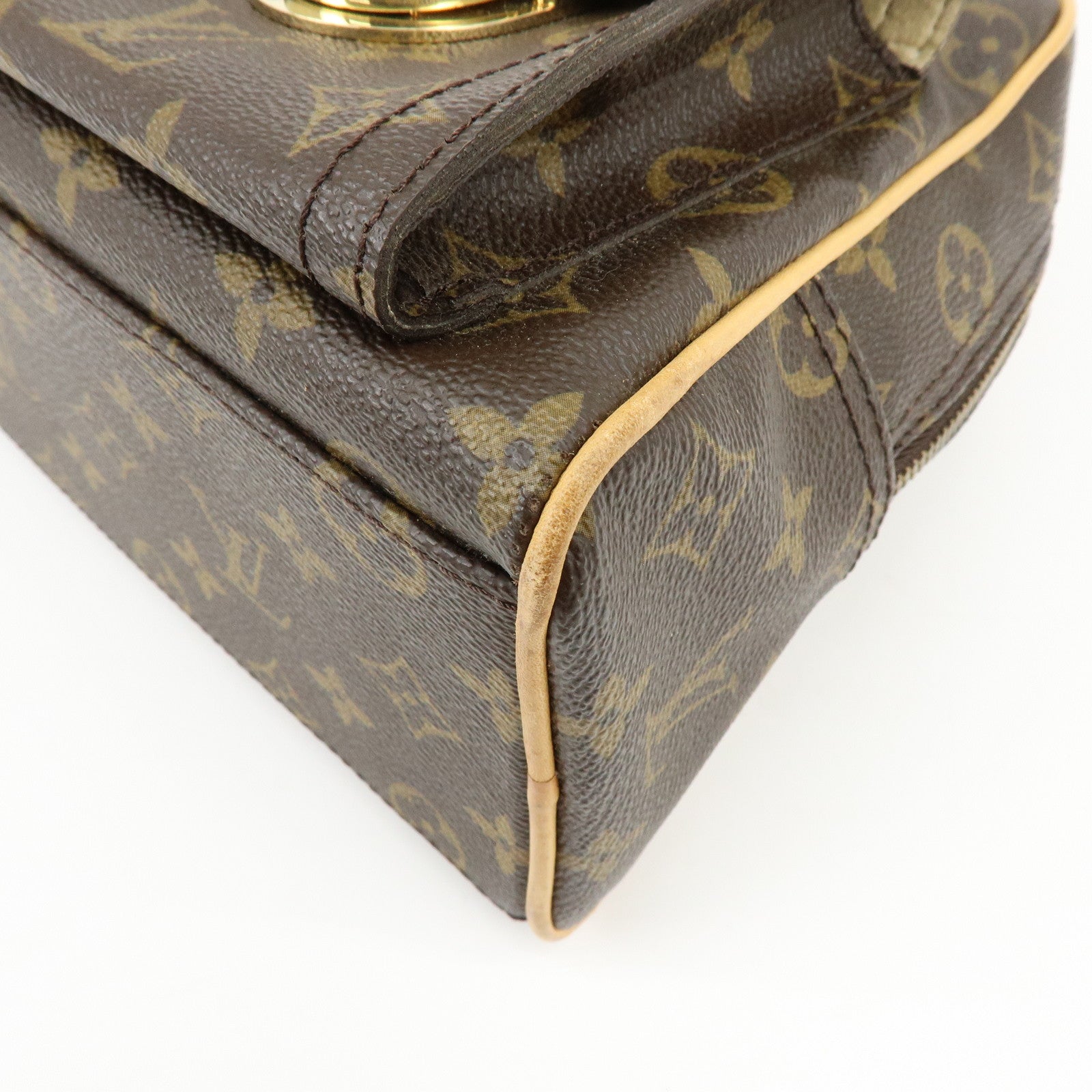 Louis Vuitton Monogram Manhattan PM Hand Bag Brown M40026