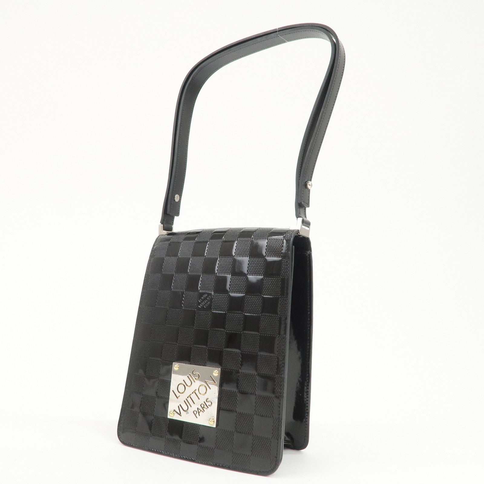 Louis Vuitton Damier Vernis Club Shoulder Bag Noir M92127