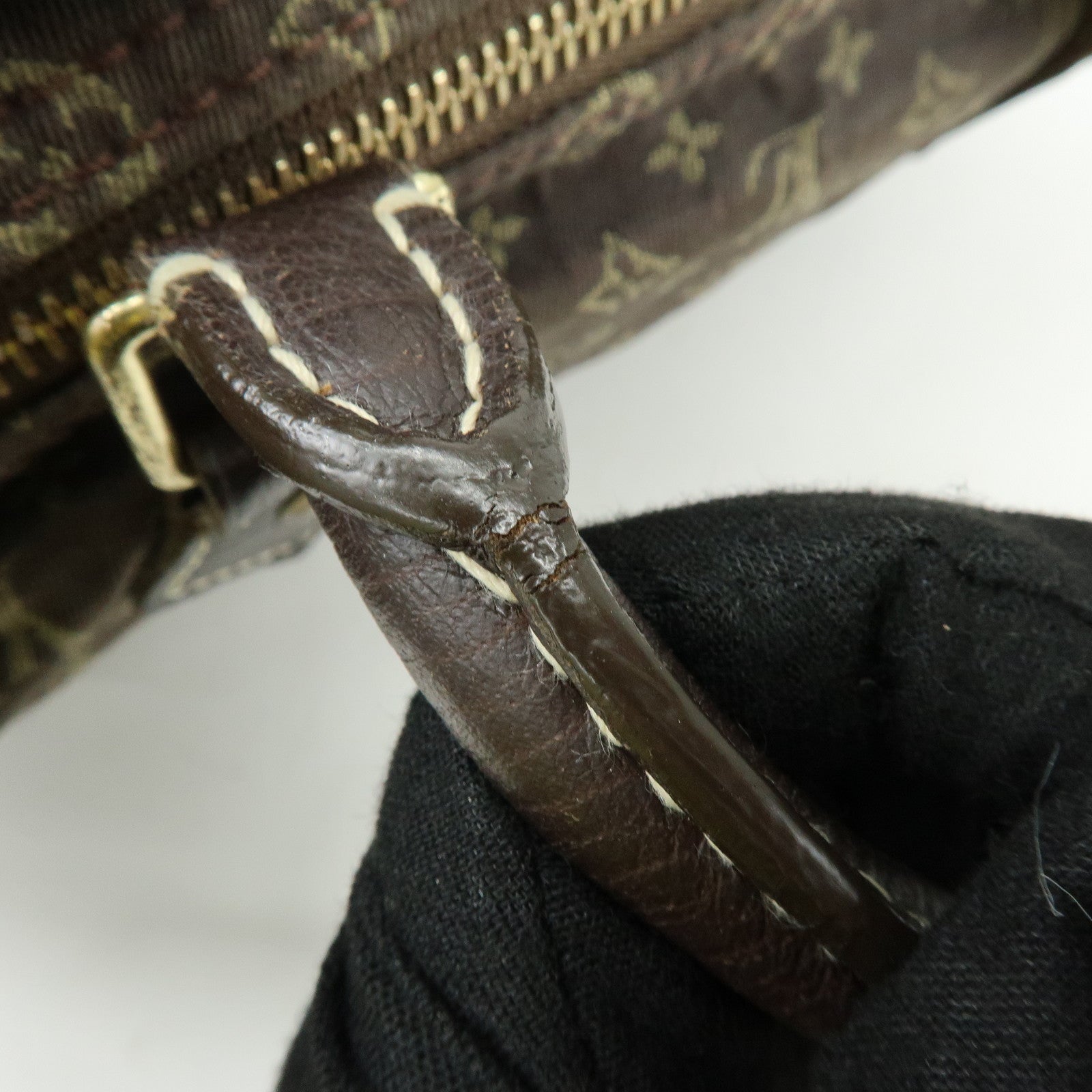 Louis Vuitton Monogram Mini Lin Speedy 30 Boston Bag Ebene M95224