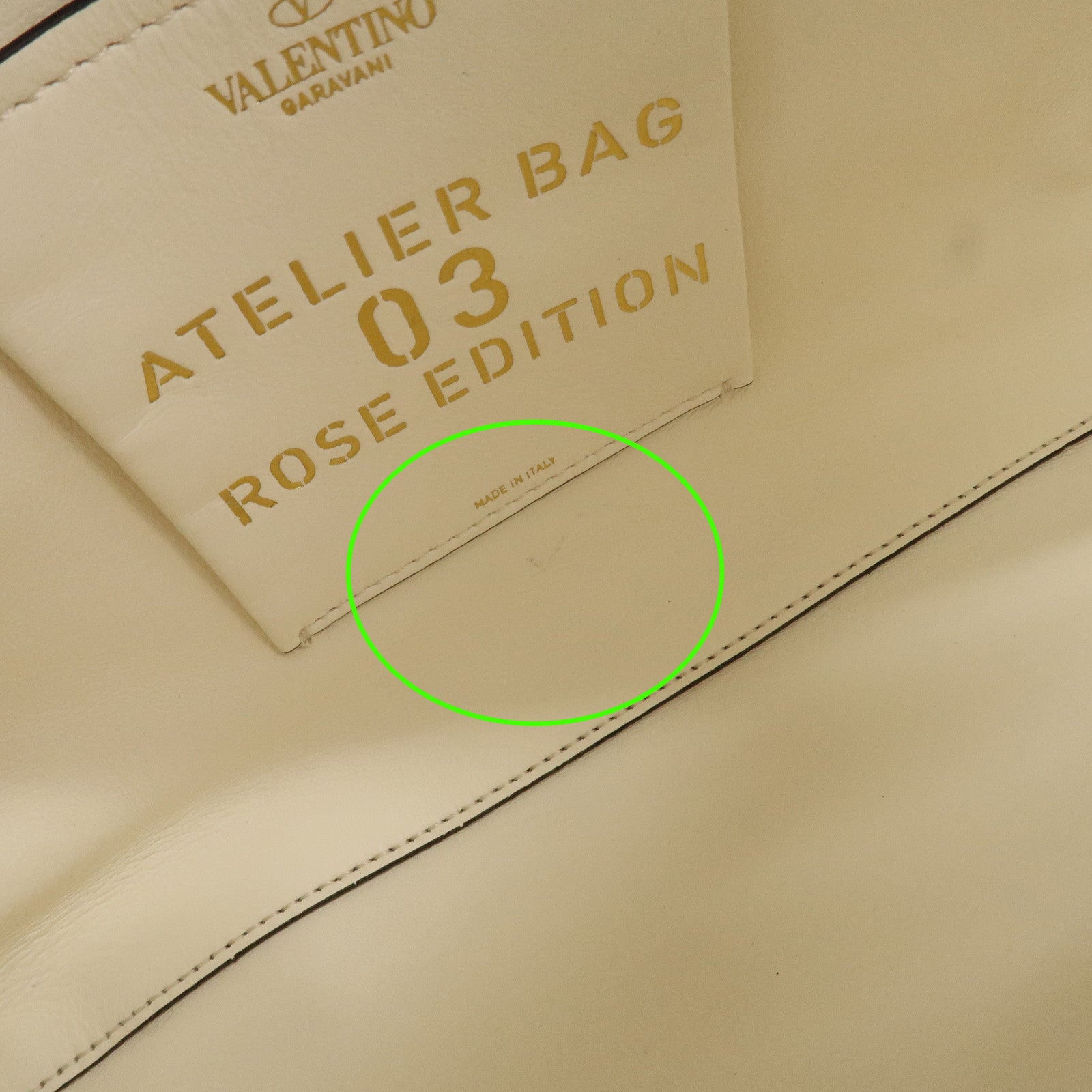VALENTINO Leather Hand Bag Atelier 03 Rose Edition Ivory