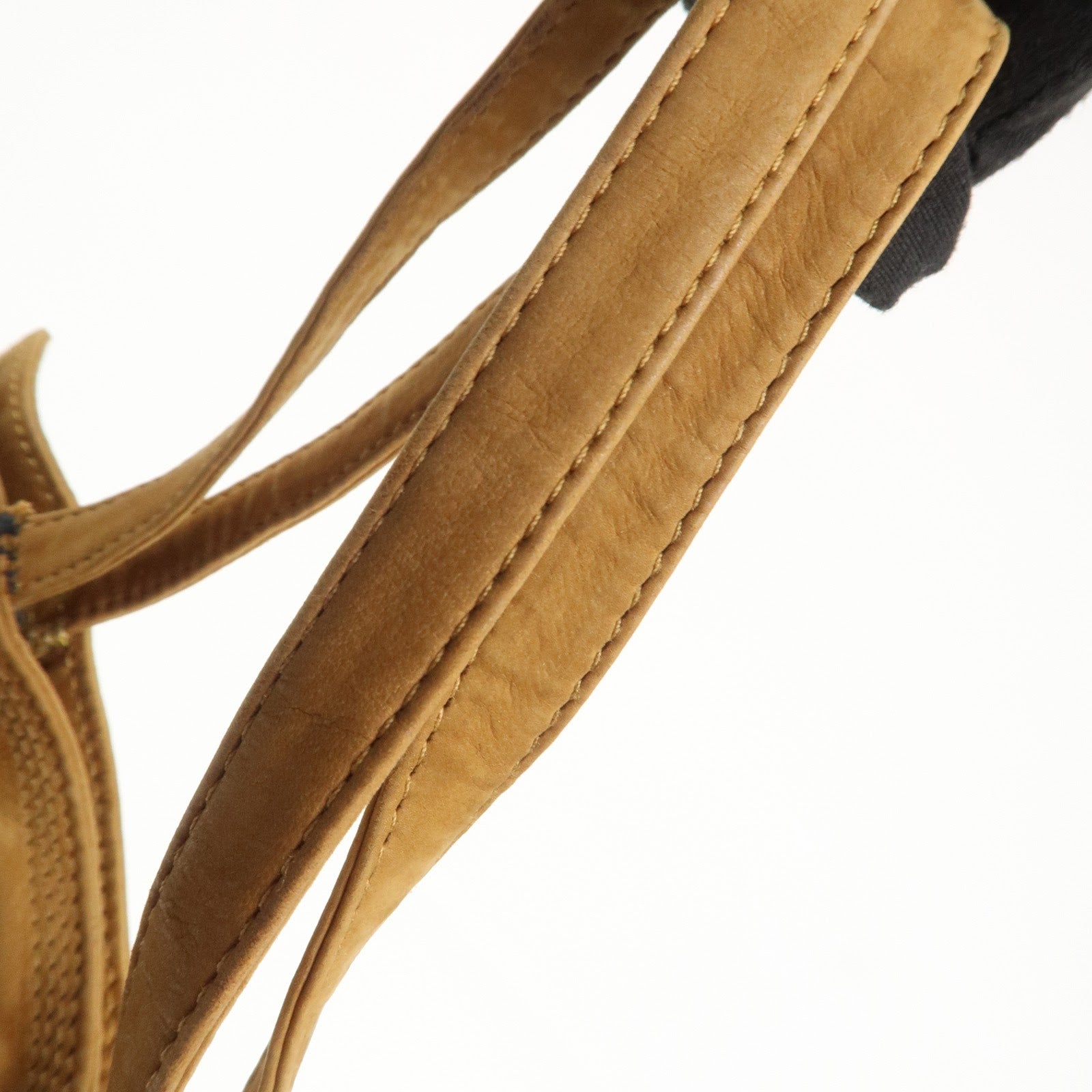 LOEWE Anagram Suede Drawstring Hand Bag Brown