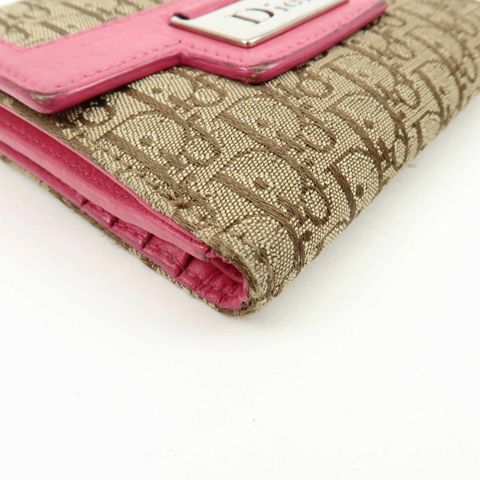 Christian Dior Street Chic Trotter Jaquard Canvas Leather Wallet