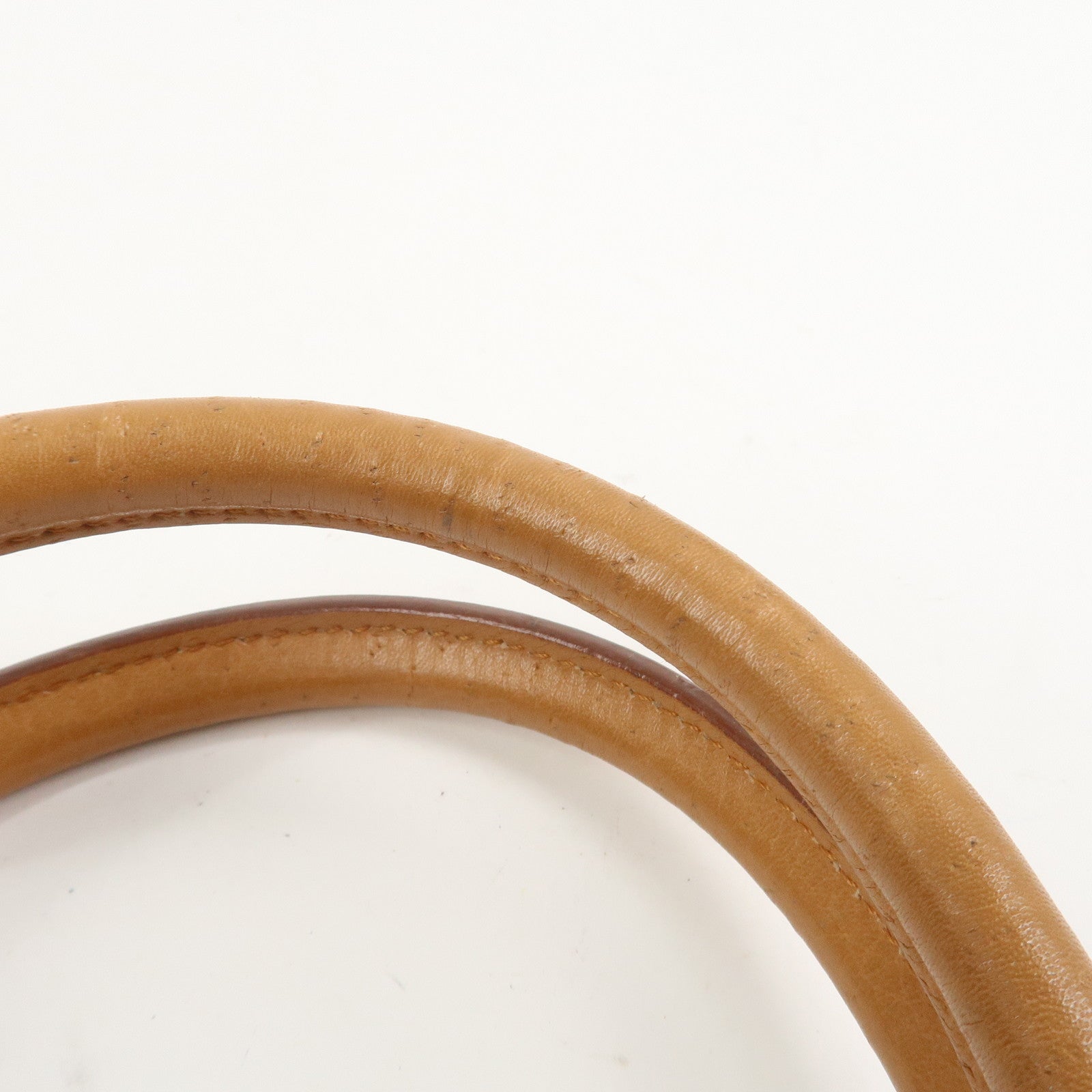 Ferragamo Gancini Leather Shoulder Bag Hand Bag Light Brown