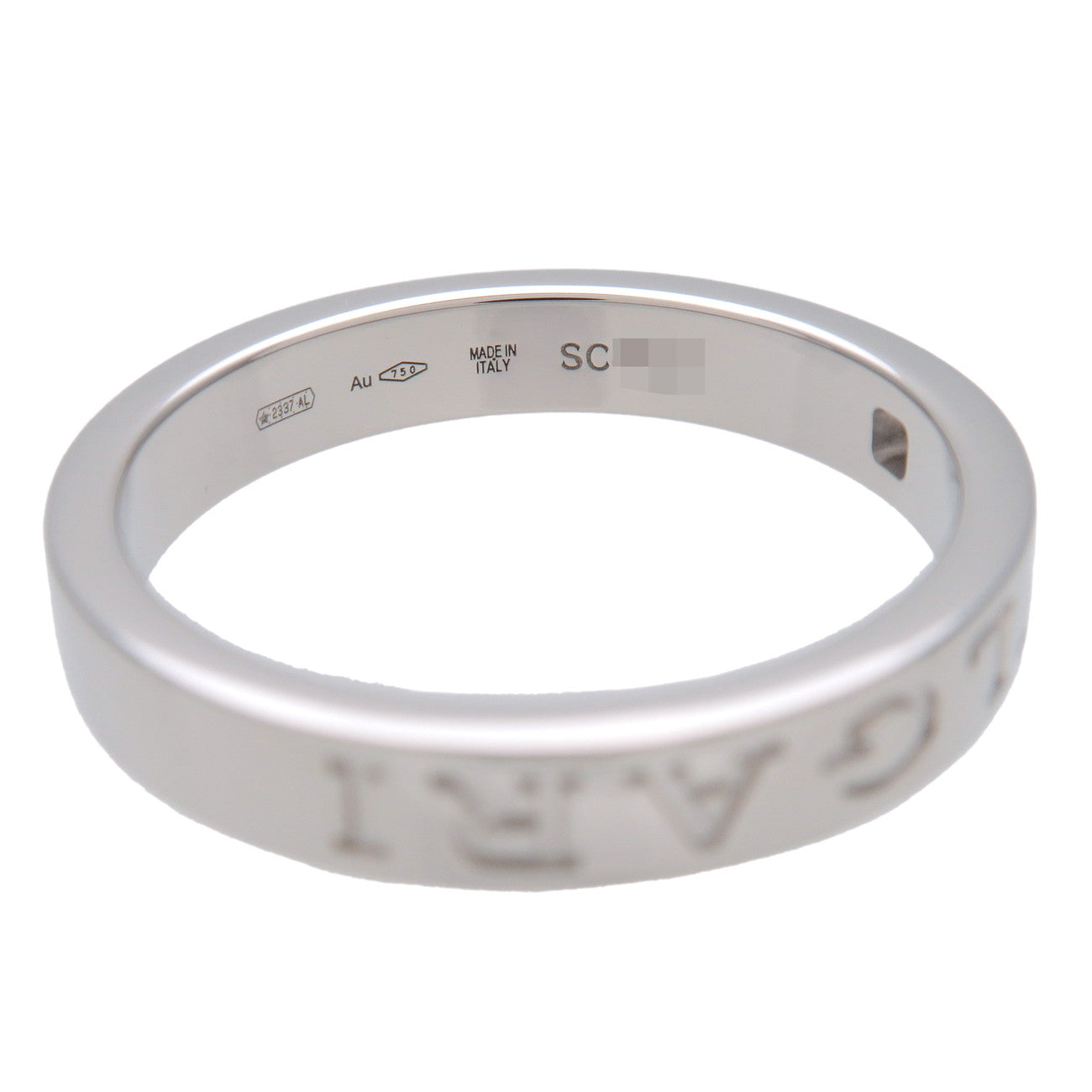 BVLGARI BVLGARI Double Logo 1P Daimond Ring K18 750WG US10.5-11