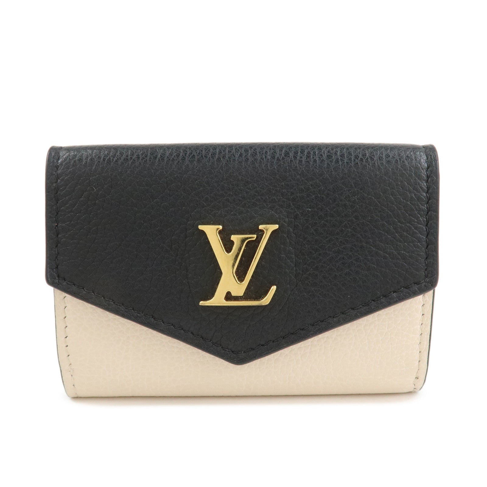 Louis Vuitton Lock Me Portefeuille Lock Mini Leather Wallet M80984 Used