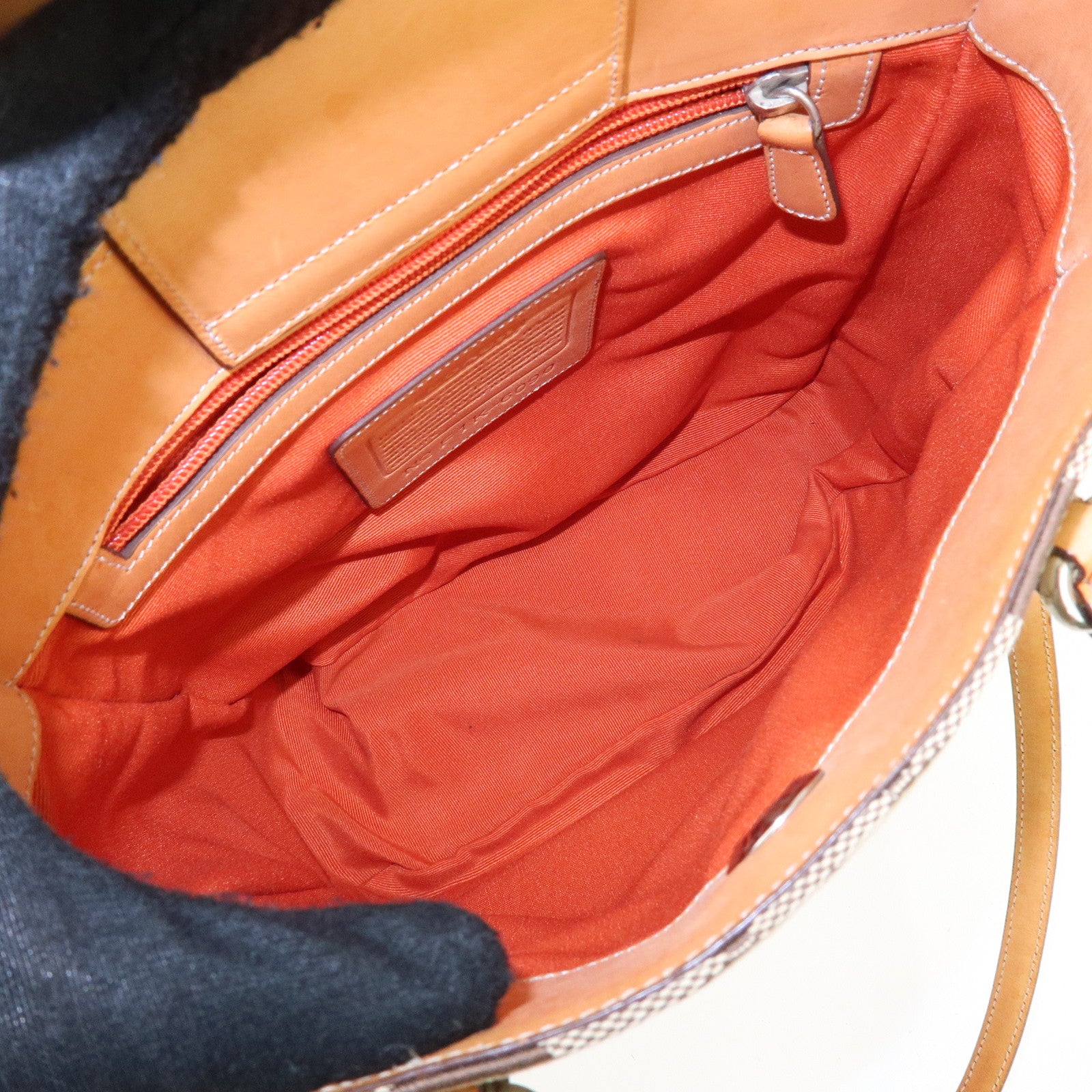 COACH Signature Set of 3 PVC Canvas Leather Shoulder Bag Hand Bag