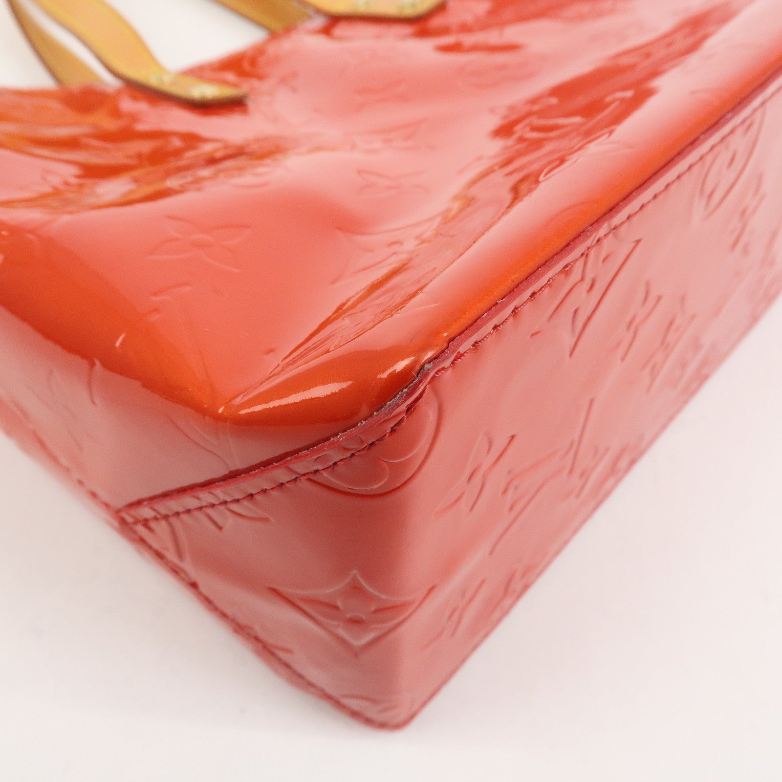 Louis Vuitton Monogram Vernis Lead PM Hand Bag Rouge M91088