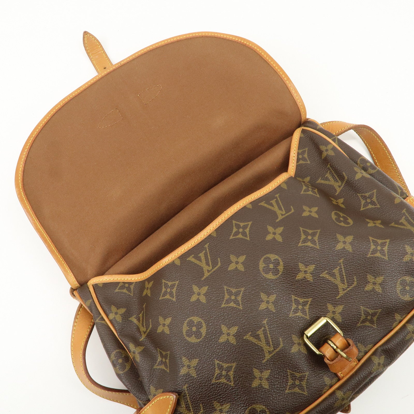Louis Vuitton Monogram Saumur 30 Shoulder Bag Brown M42256 Used