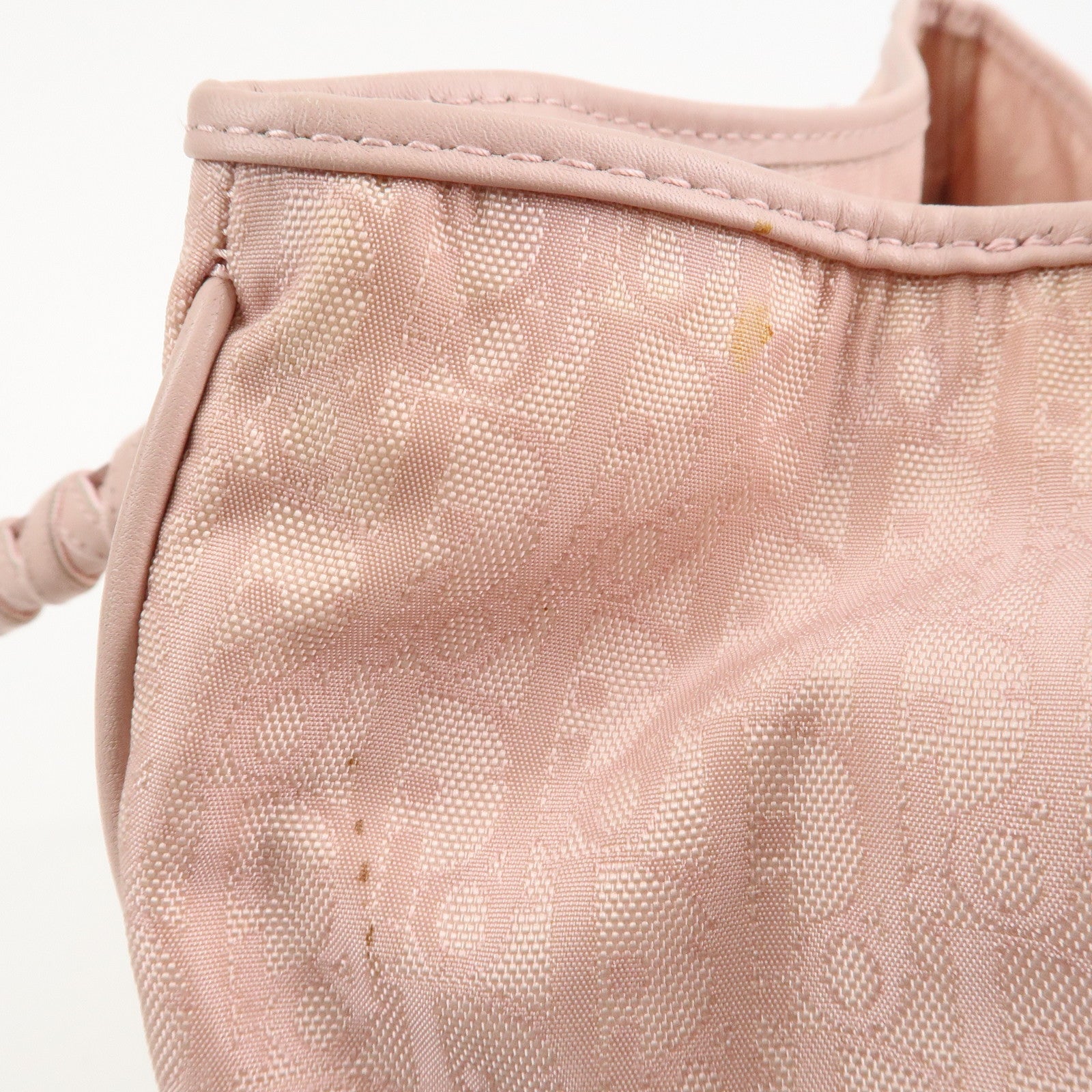 Christian Dior Trotter Leather Nylon Hand Bag Shoulder Bag Pink Used