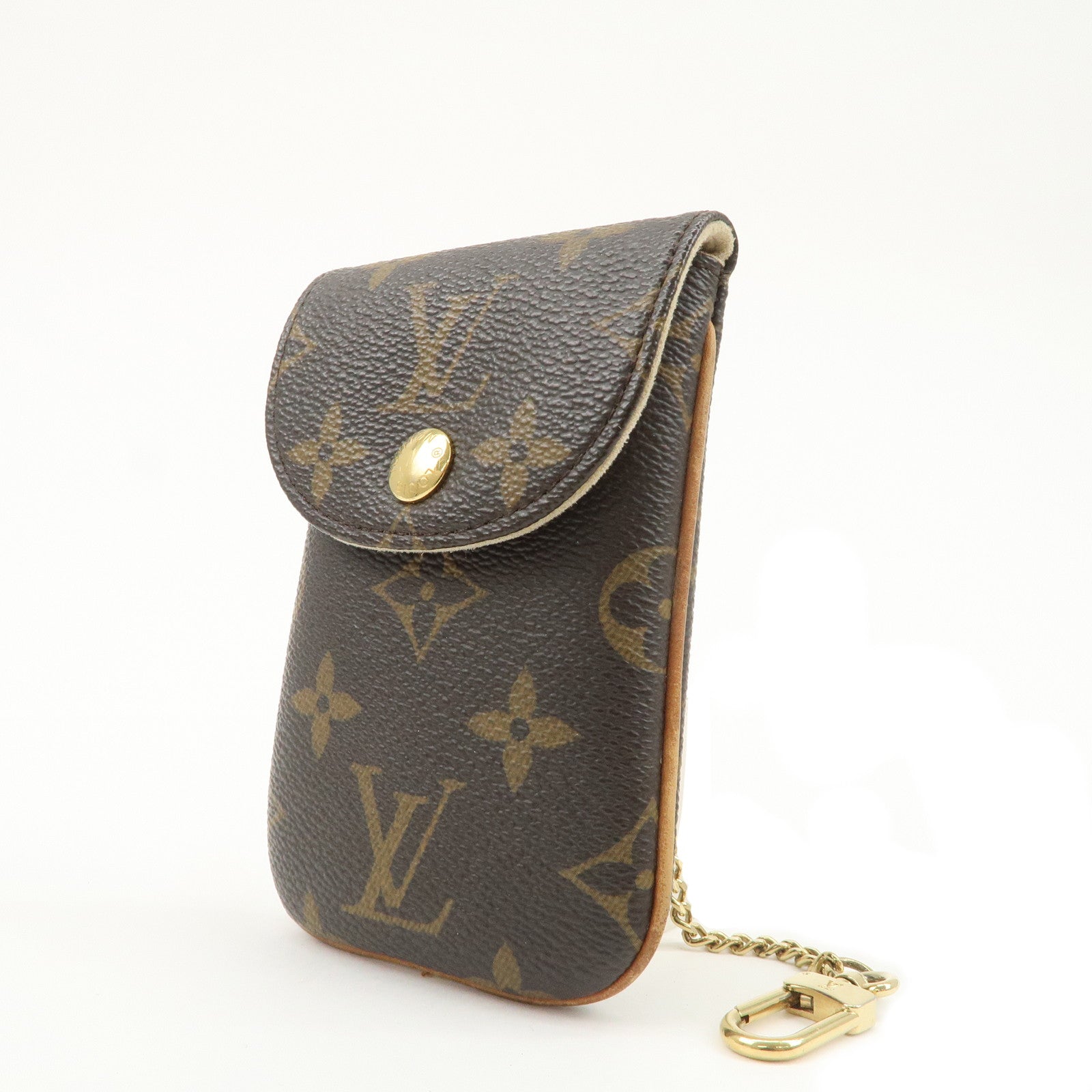 Louis Vuitton Monogram Etui Telefonne MM Brown M66546 Used