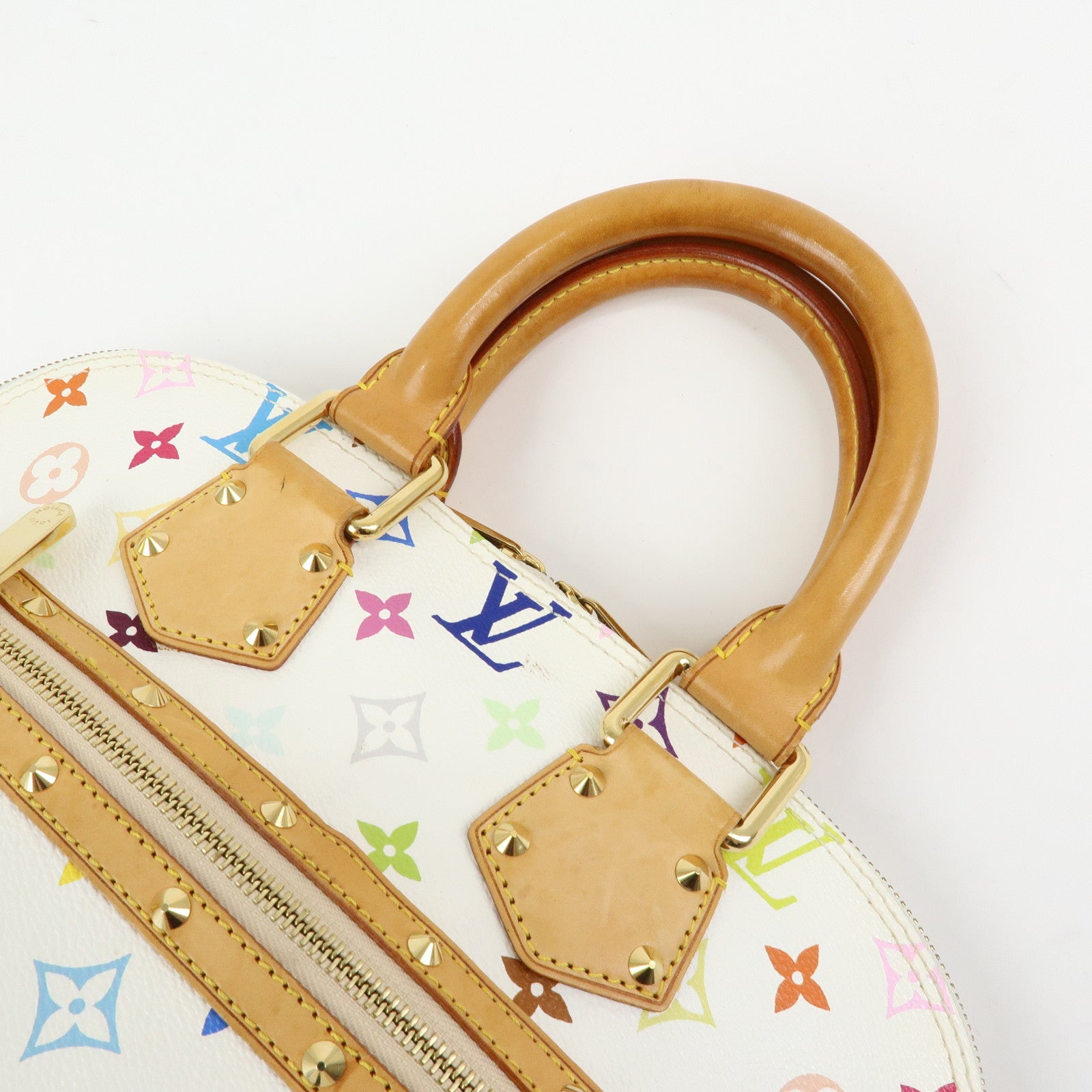 Louis Vuitton Monogram Multicolor Alma PM Hand Bag Blanc M92647