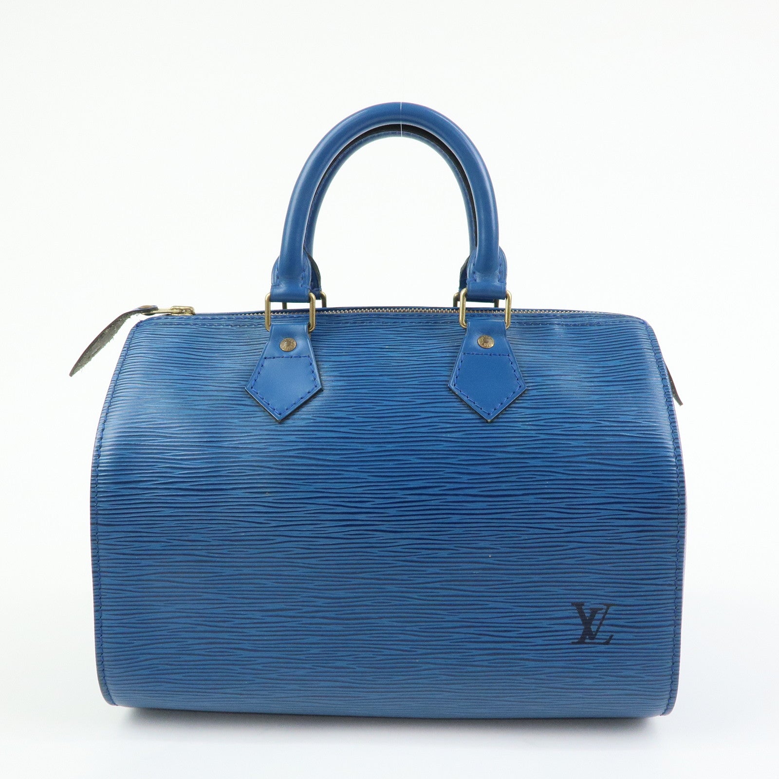 Louis Vuitton Epi Speedy 25 Hand Bag Boston Bag Toledo Blue M43015