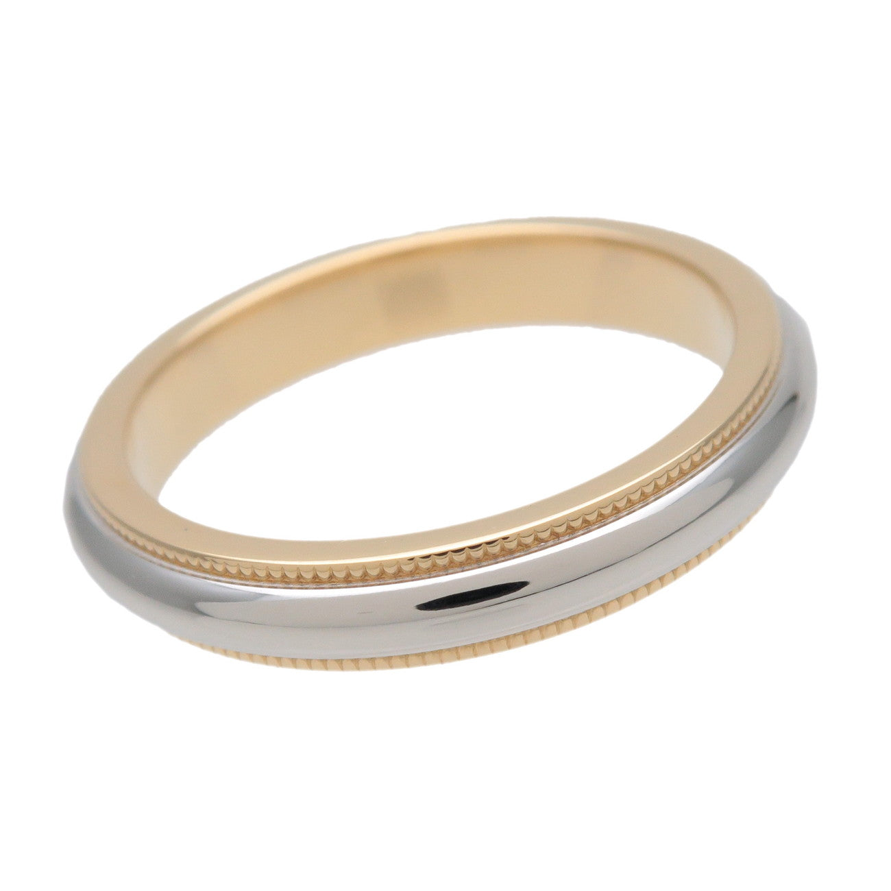 Tiffany & Co Milgrain Band Ring PT950 K18 750YG US5.5-6 EU51