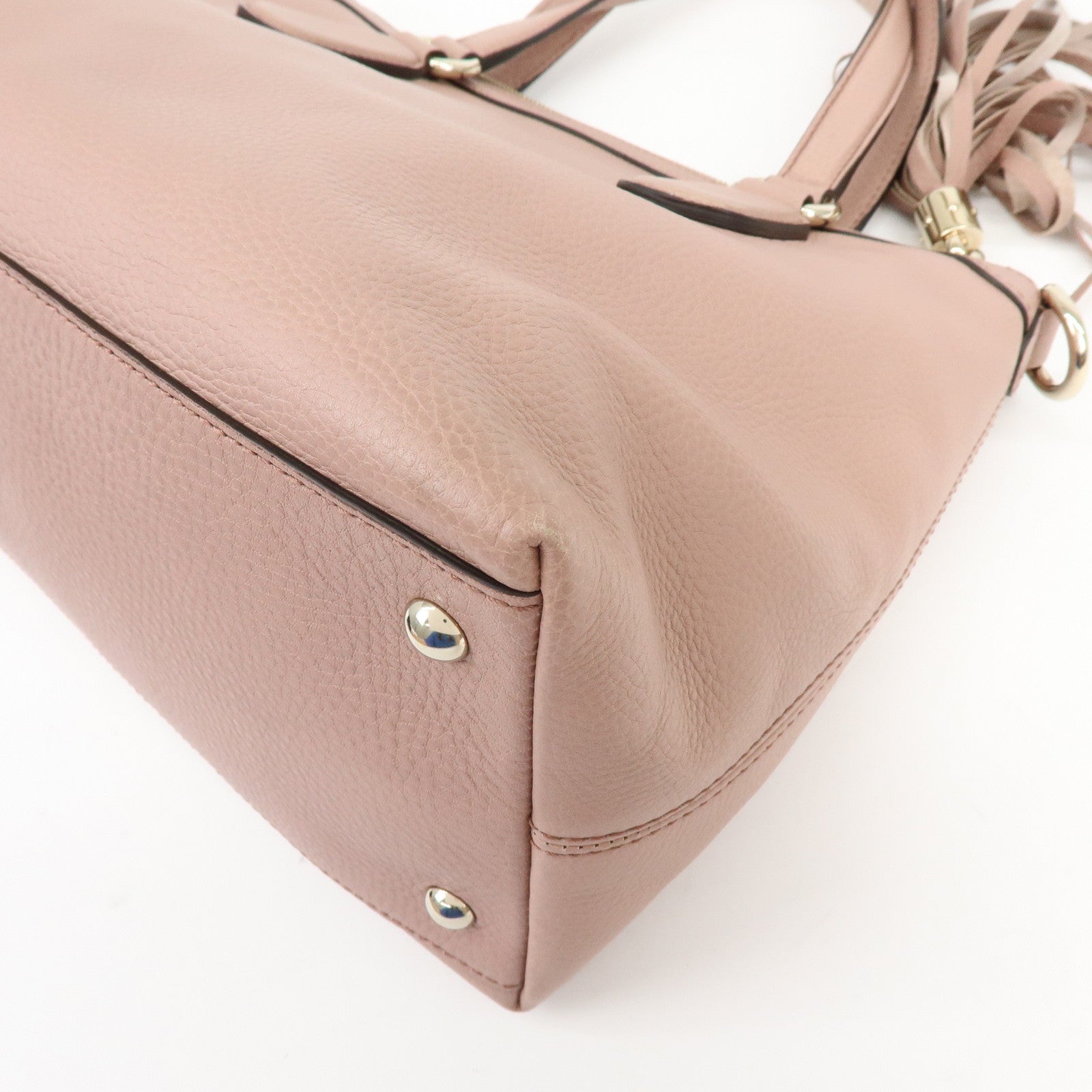 GUCCI SOHO Interlocking G Leather 2Way Hand Bag Pink 308362