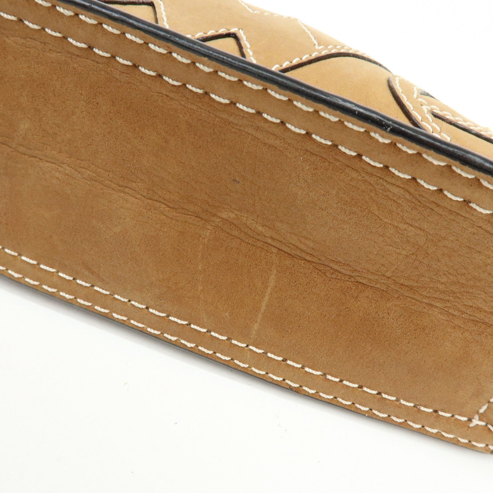 LOEWE Logo Leather Chain Shoulder Bag Crossbody Bag Brown