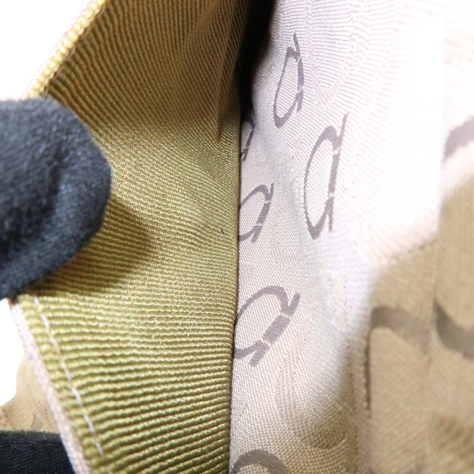 Ferragamo Gancini Canvas Leather Body Bag Waist Bag Beige