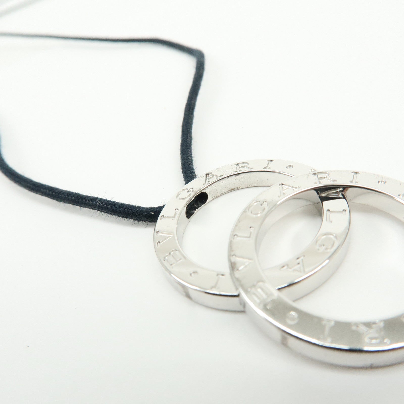 BVLGARI B-zero1 Double Ring Code Necklace SV925 Silver