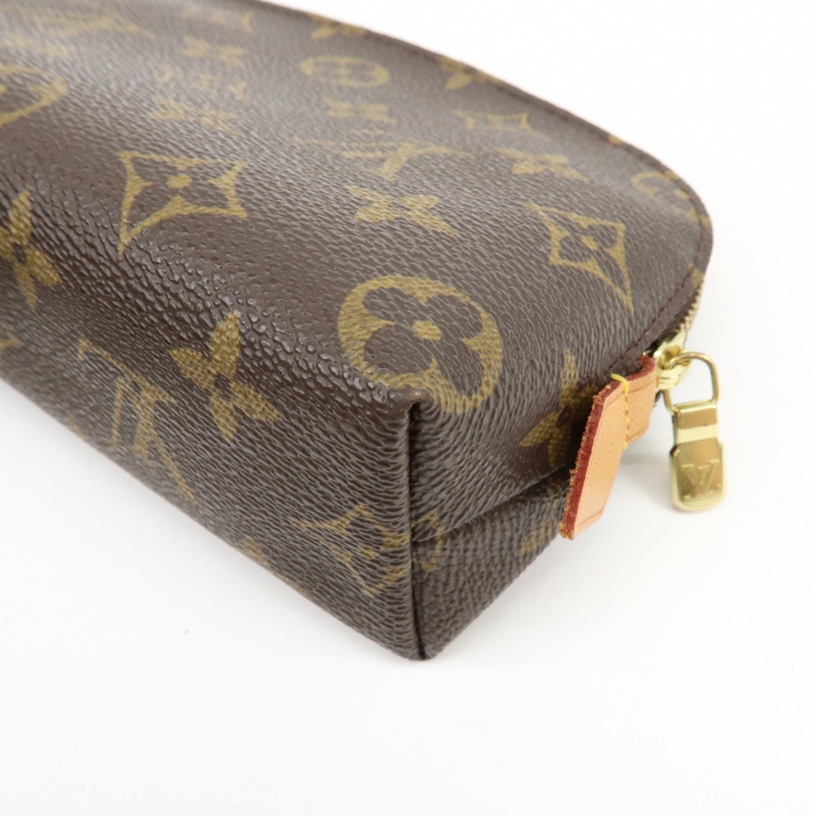 Louis Vuitton Monogram Pochette Cosmetic PM Pouch Brown M47515