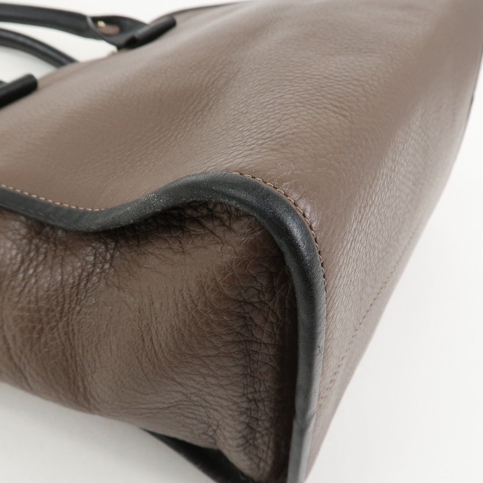 Chloe See by Chloe Leather Tote Bag Hand Bag Gray