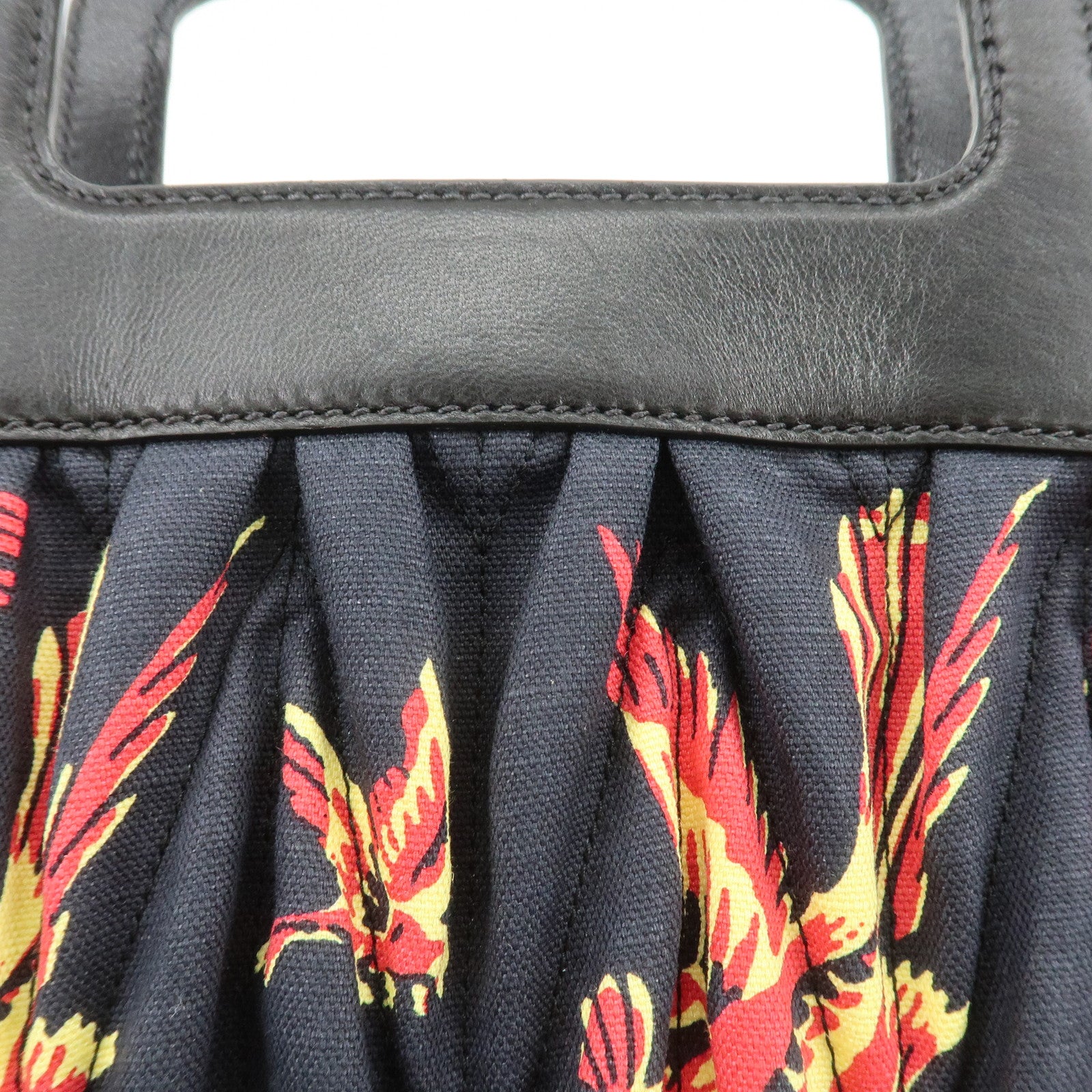 MIU MIU Matelasse 2Way Hand Bag Japan Limited Black Red