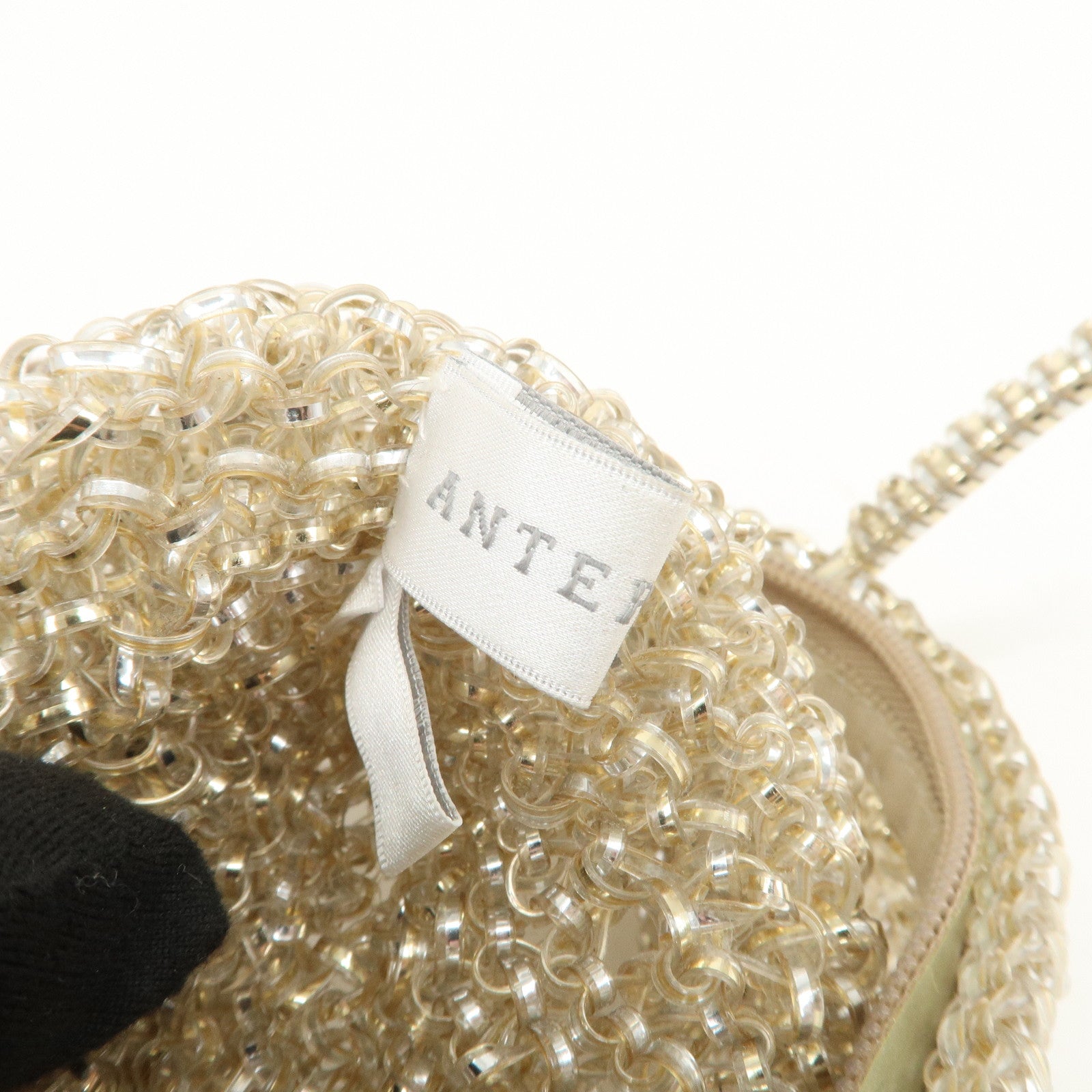 ANTEPRIMA PVC 2Way Bag Hand Bag Chain Shoulder Bag Champagne Gold