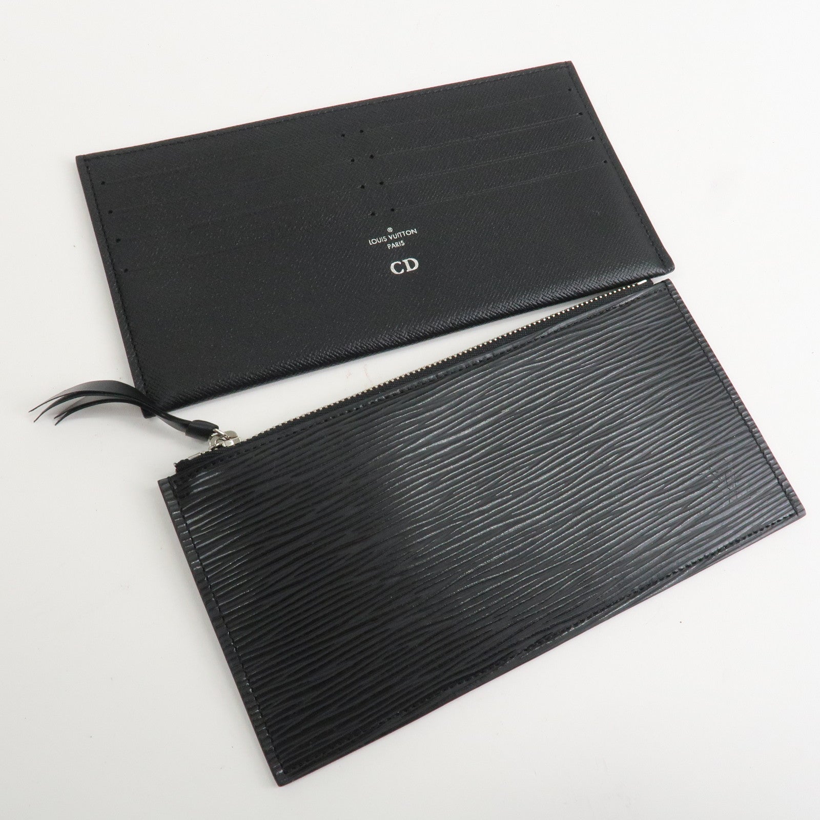 Louis Vuitton Epi Pochette Felicie Leather Hand Bag Black M62648 Used