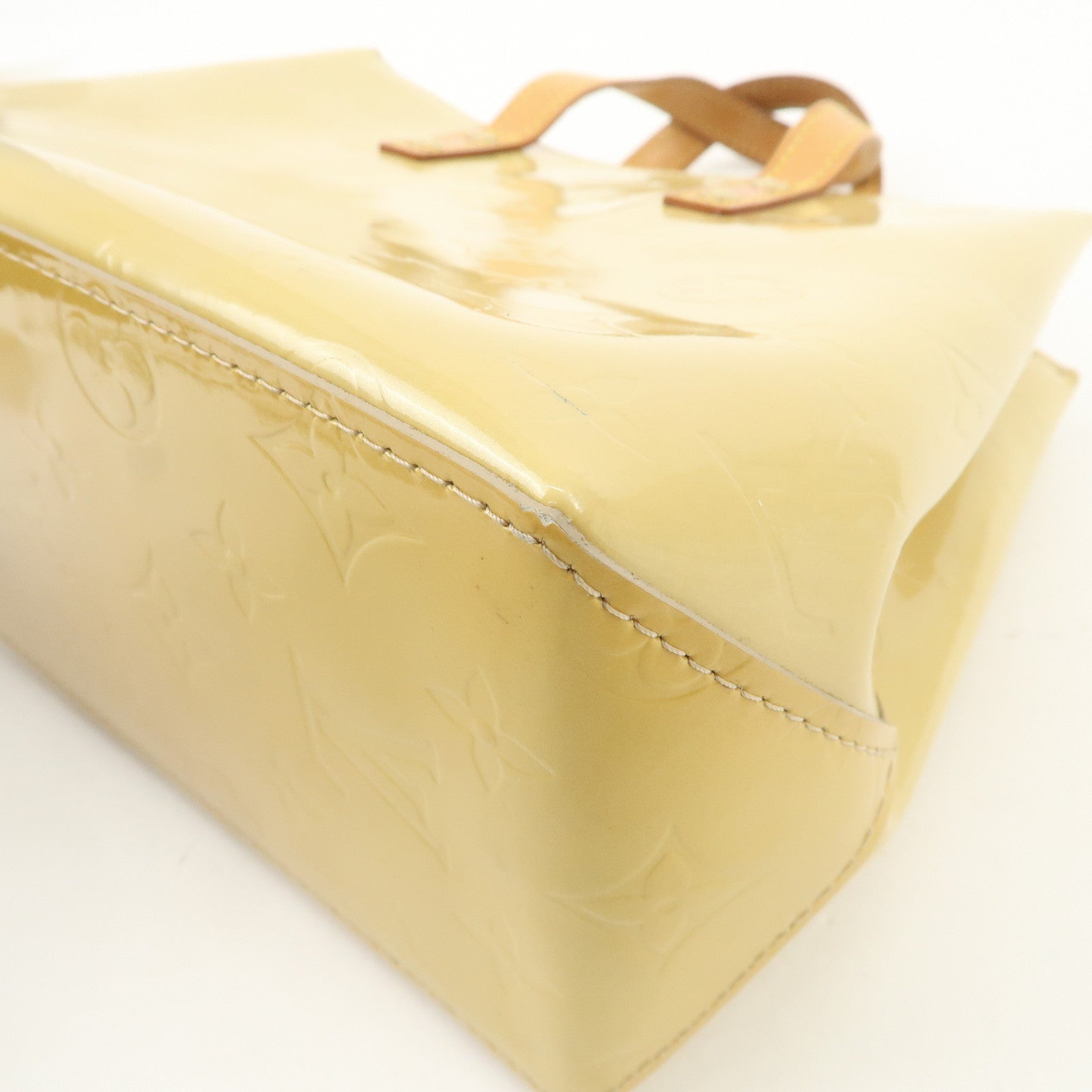 Louis Vuitton Monogram Vernis Lead PM Hand Bag Beige M91144