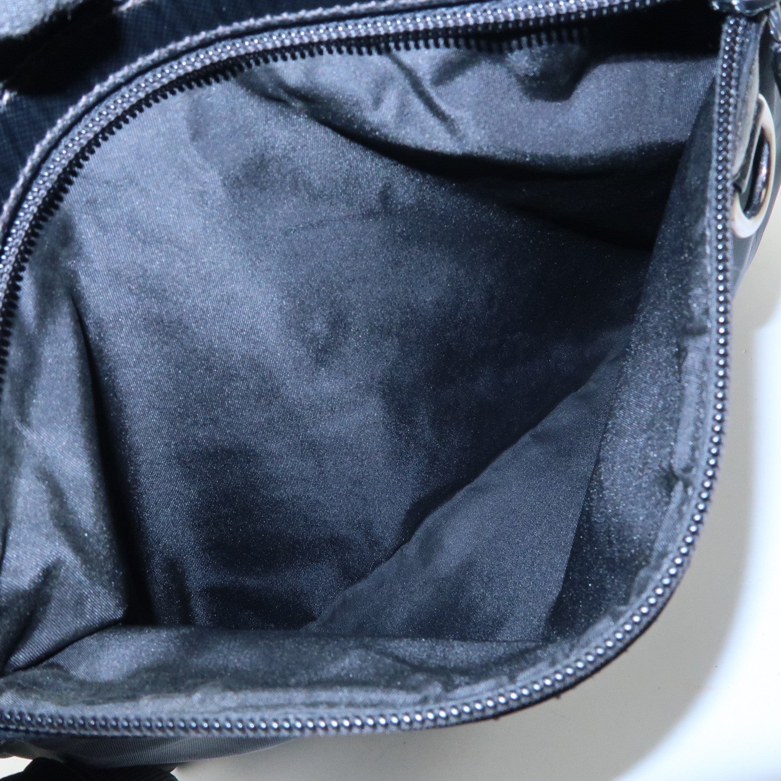 PRADA Triangle Logo Nylon Leather Shoulder Bag Crossbody Bag VA0348