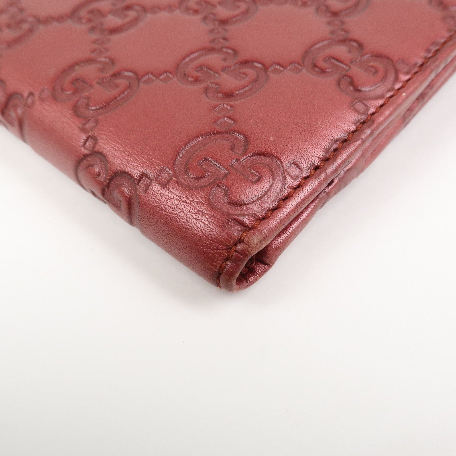 GUCCI Lovely Heart Guccissima W Hook Bi-fold Compact Wallet 245727