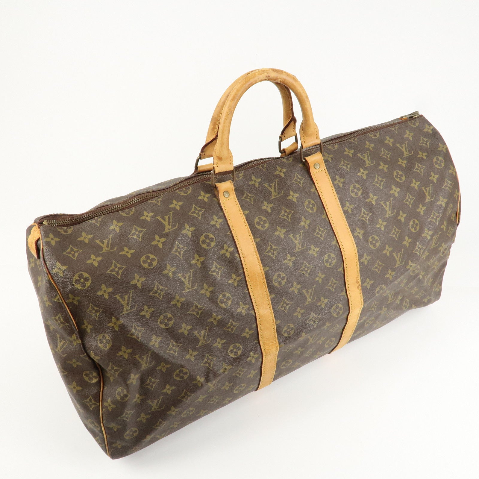 Louis Vuitton Monogram Keep All 60 Boston Bag Brown M41422 Used
