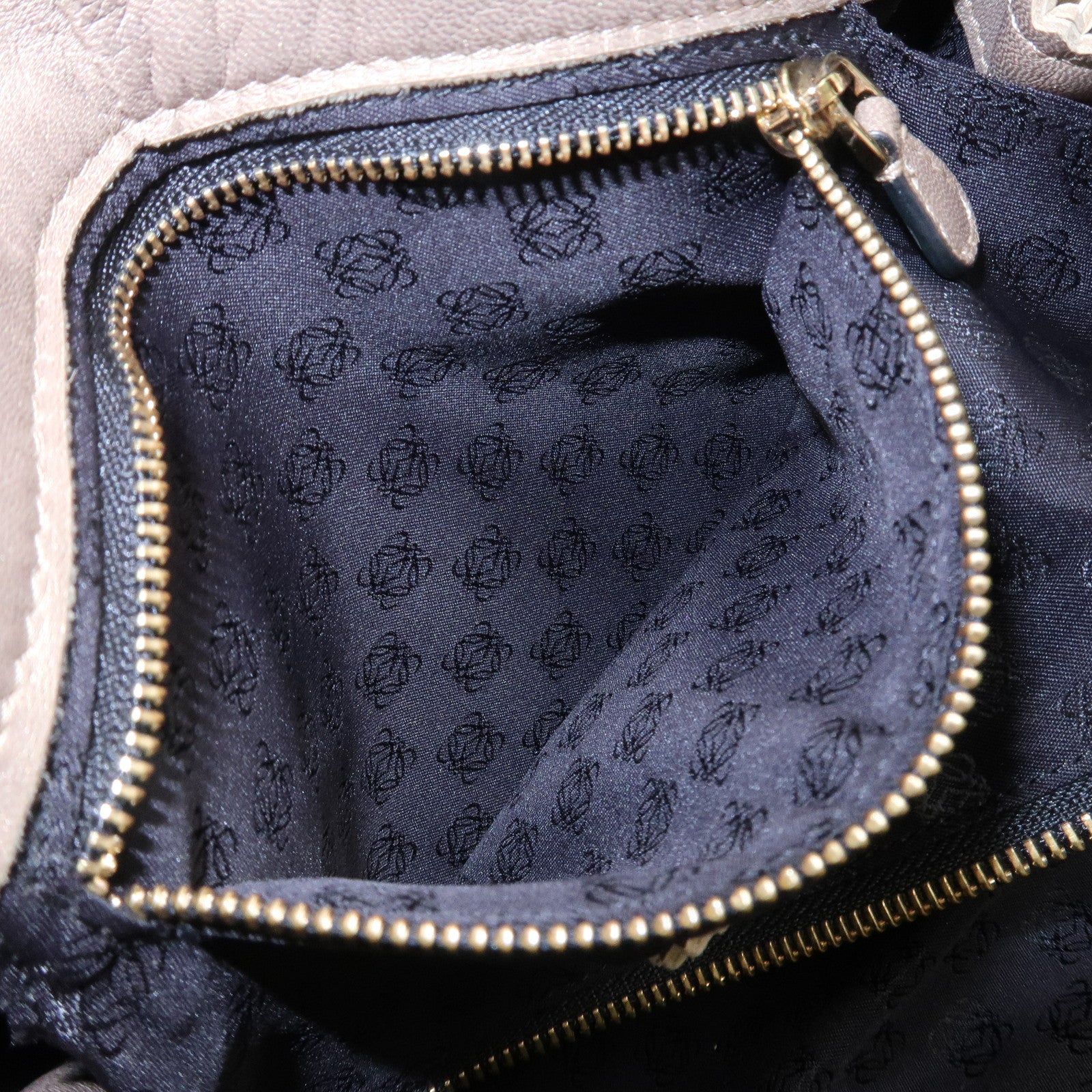 LOEWE Anagram Nappa Aire Leather Charm Hand Bag Tote Bag Gold