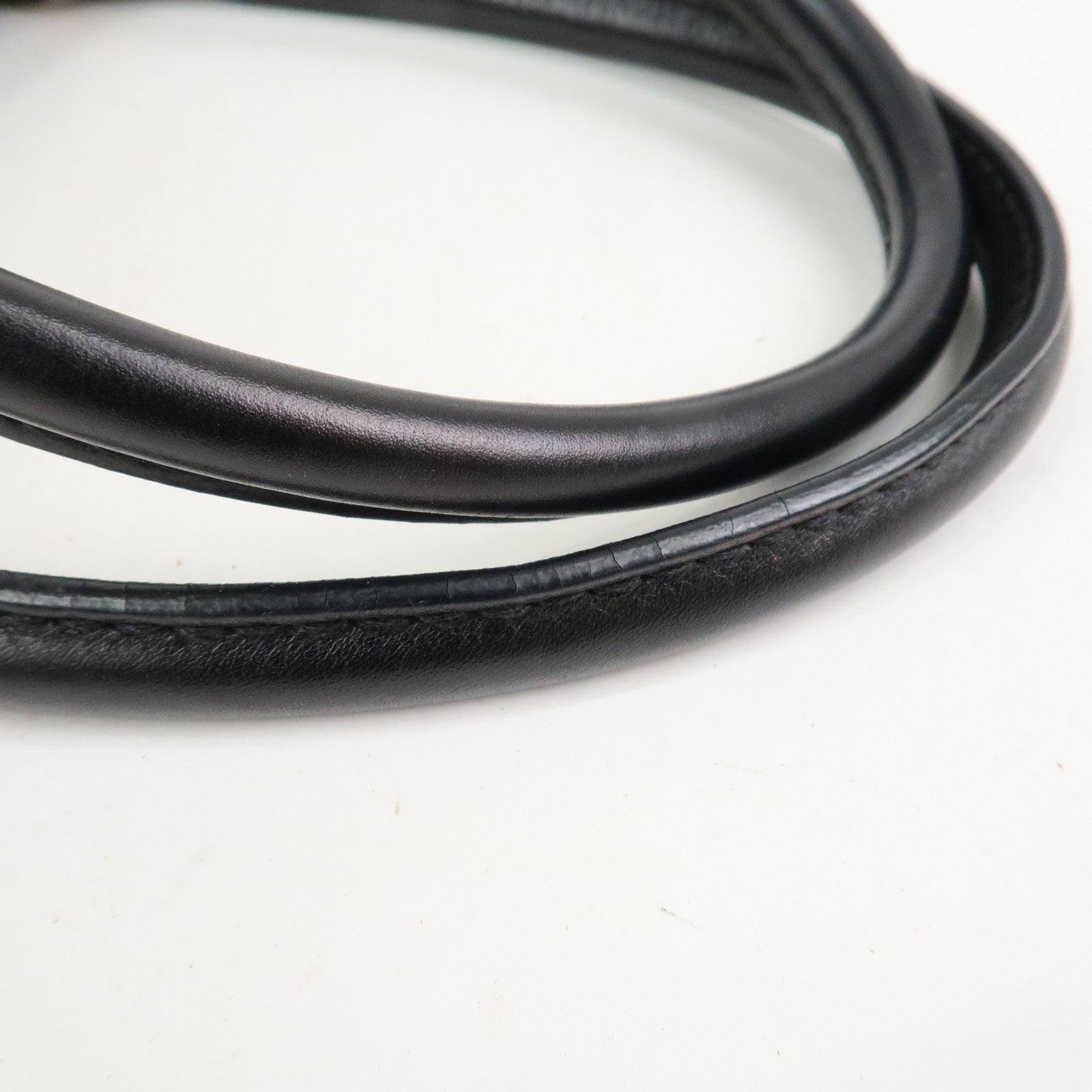 GUCCI GG Running Calf Leather Tote Bag Hand Bag Black 247183