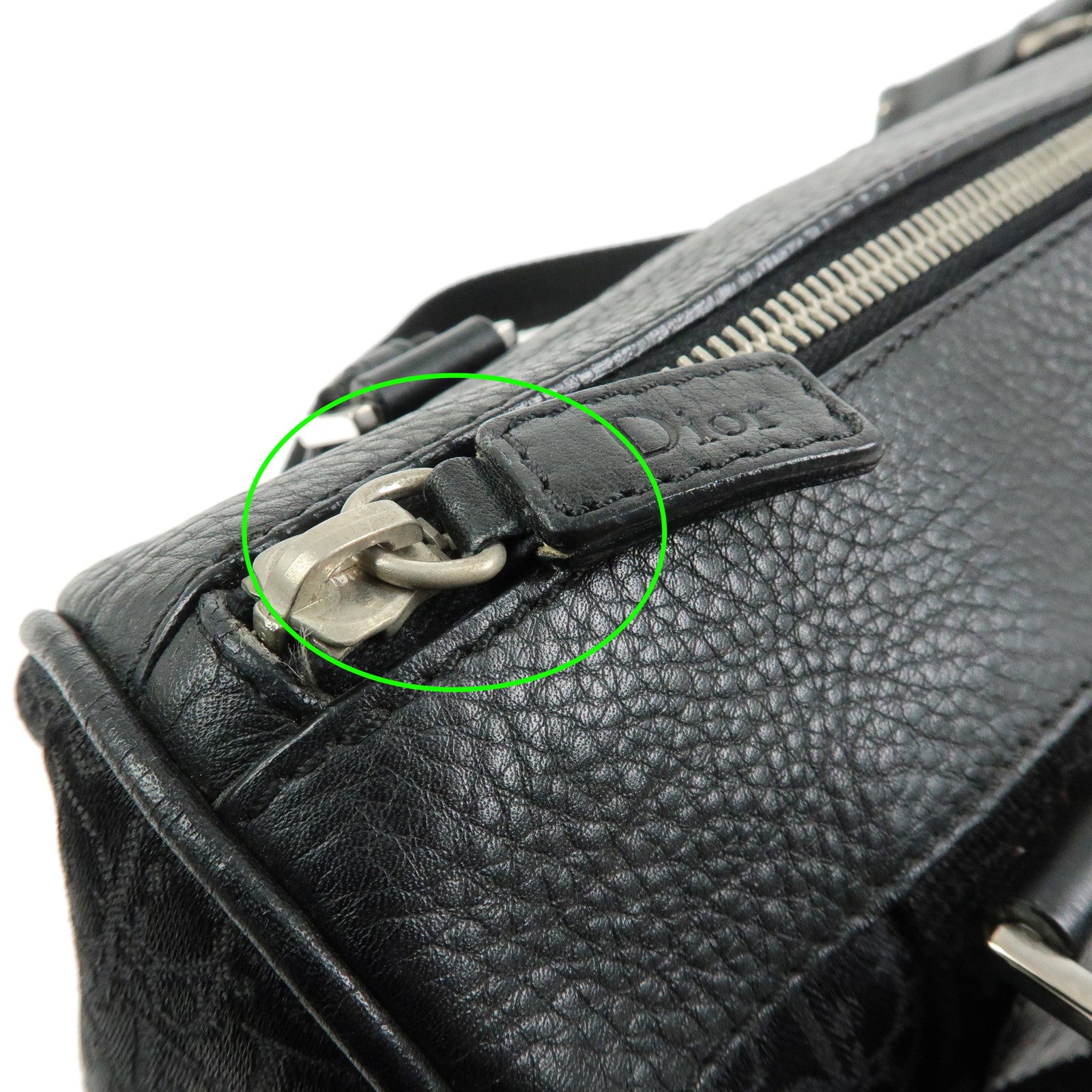 Christian Dior Street Chic Trotter Canvas Leather Boston Bag