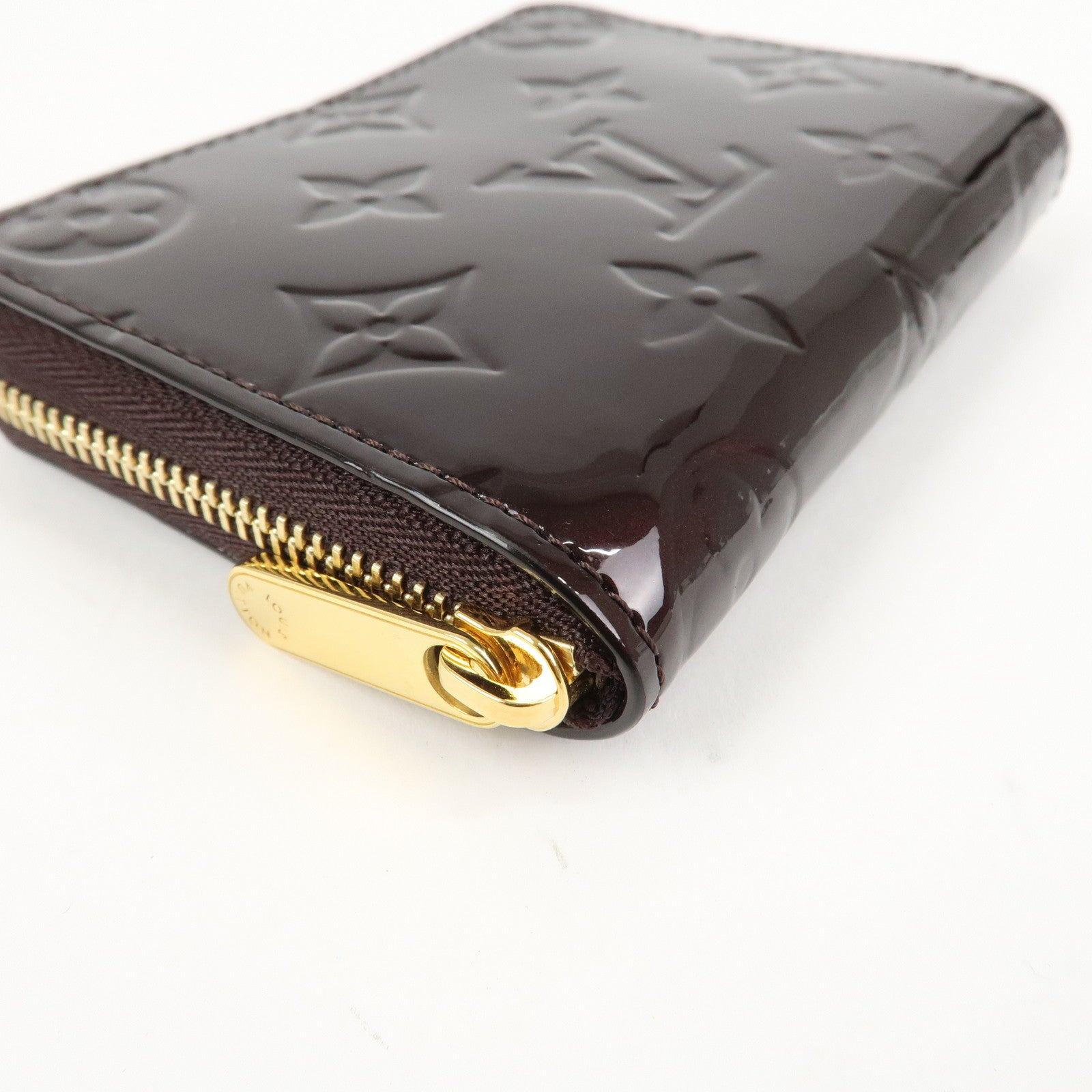 Louis Vuitton Monogram Vernis Zippy Coin Purse Amarante M93607 Used