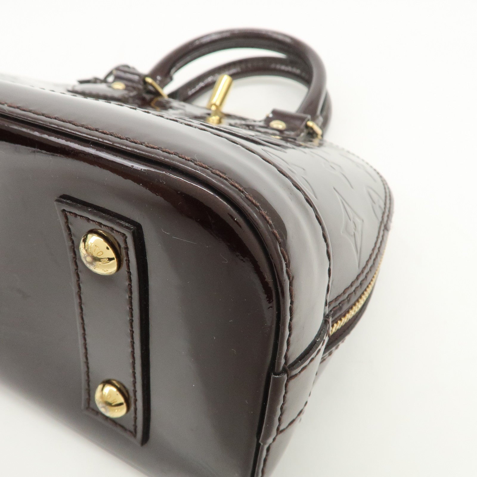 Louis Vuitton Monogram Vernis Alma BB 2Way Bag Amarante M91678