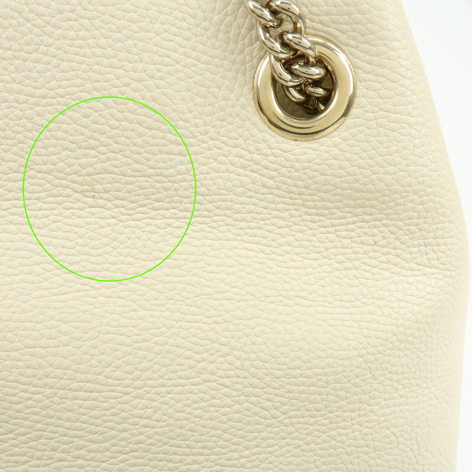 GUCCI SOHO Interlocking G Calf Leather Chain Shoulder Bag 536196