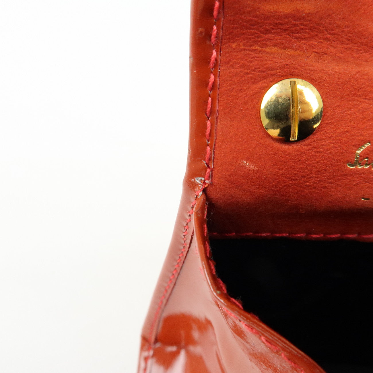 Ferragamo Gancini Patent Leather Chain Shoulder Crossbody Bag Red