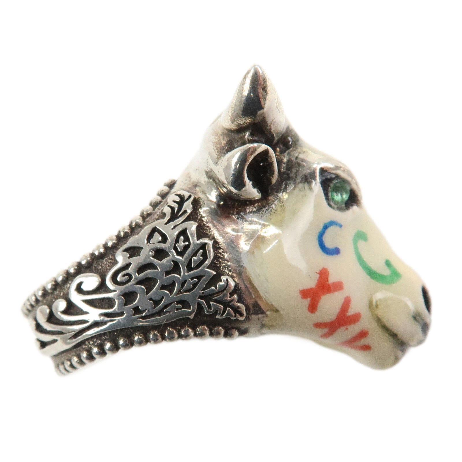 GUCCI Anger Forest Bull's Head Ring SV925 Silver #13 US6-6.5