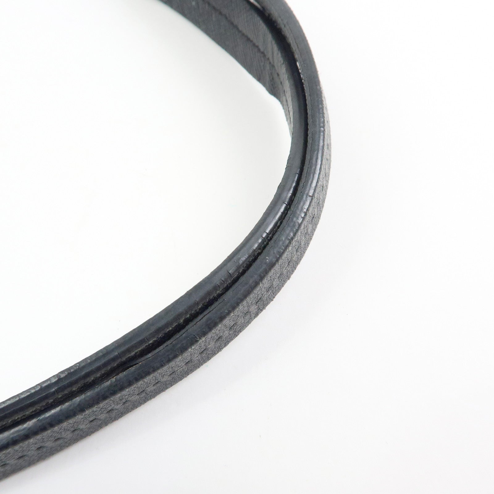 PRADA Logo Nylon Leather Tote Bag Shoulder Bag Hand Bag Black