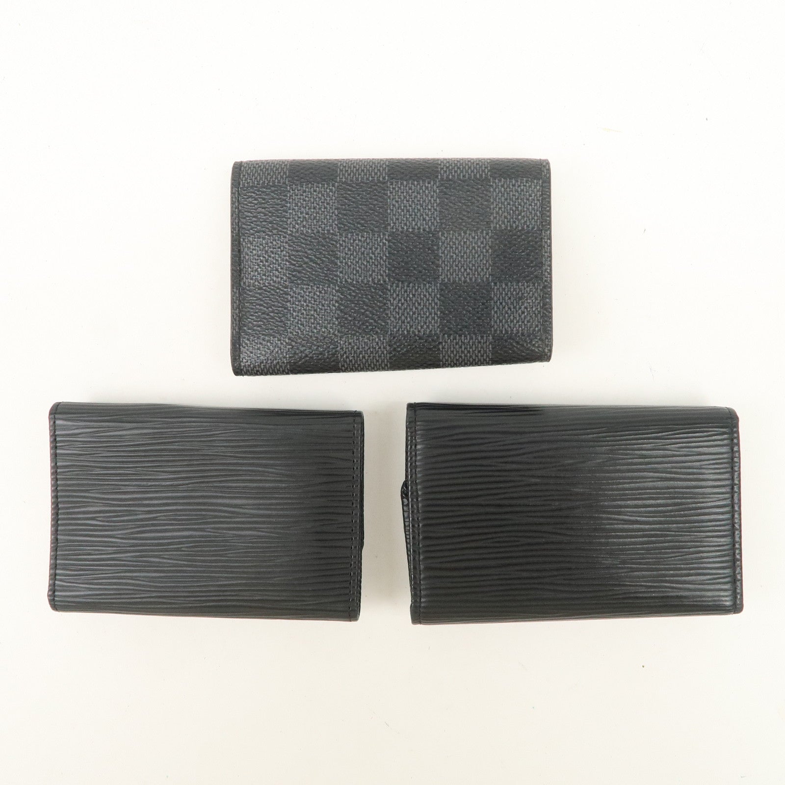 Louis Vuitton Epi Damier Glaphite Set of 3 Multicles 6 Key Case Used