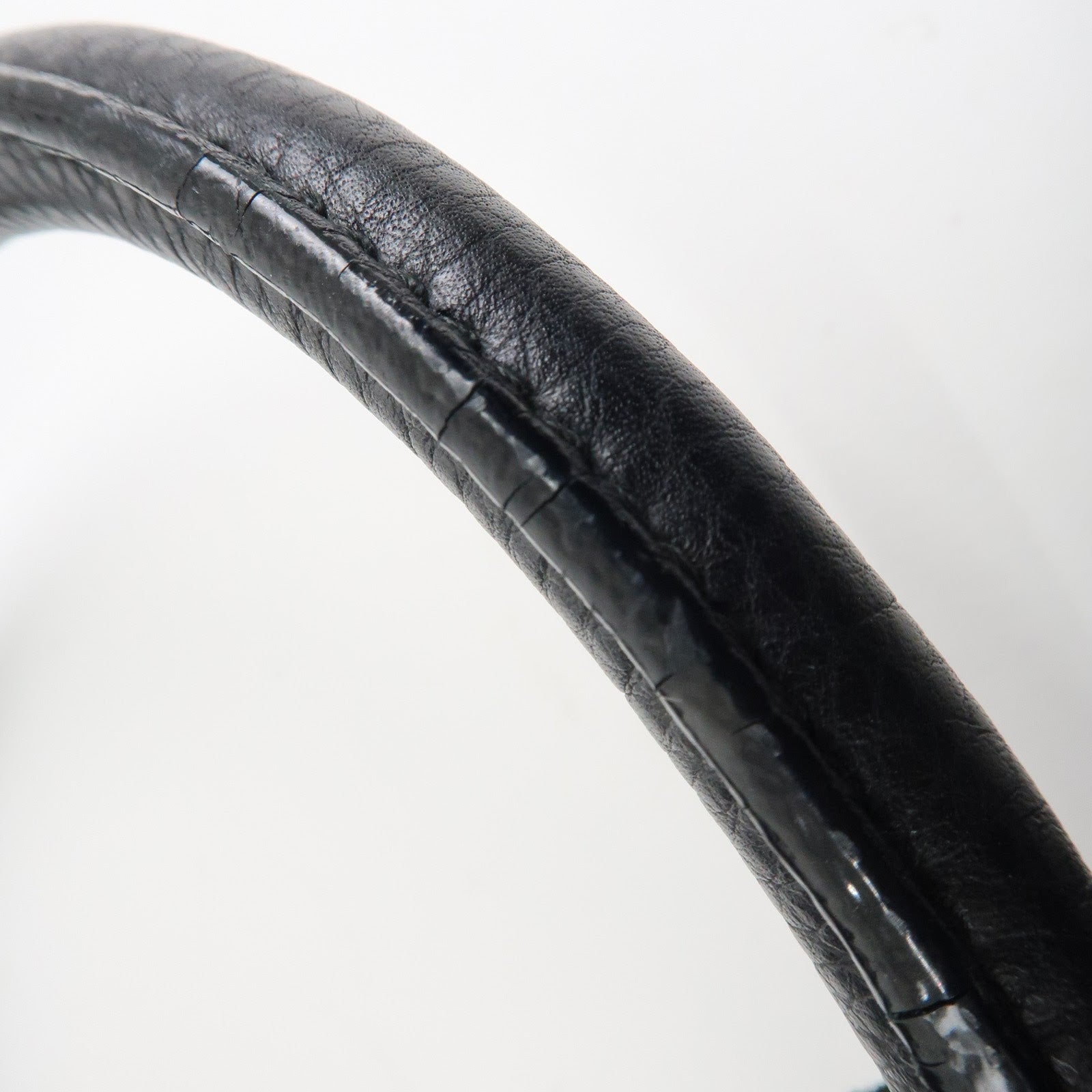 BVLGARI Logo Mania Leather Canvas Tote bag Hand Bag Black Used