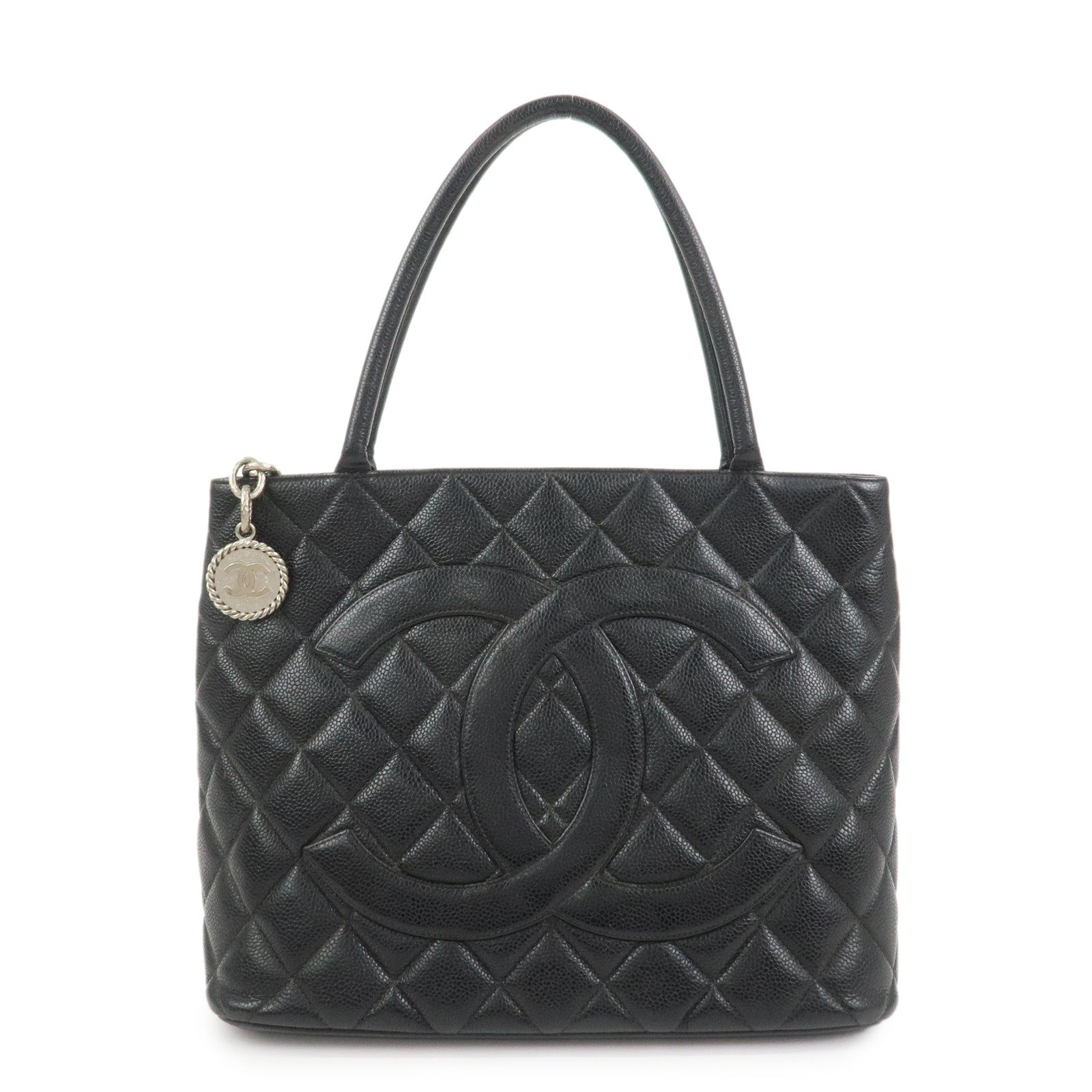 CHANEL COCO Mark Matelasse Medallion Tote Bag Hand Bag A01804