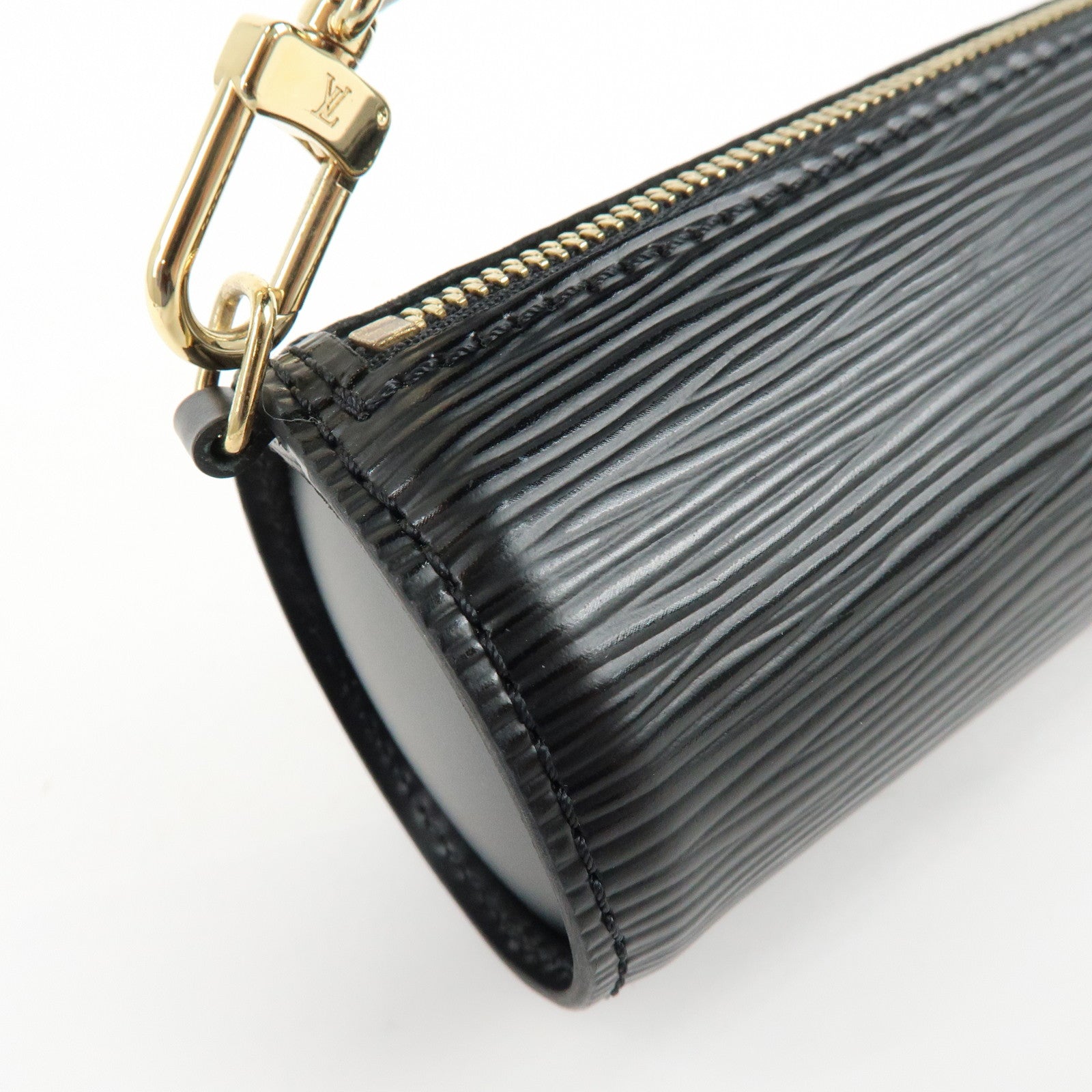 Louis Vuitton Epi Mini Pouch For Soufflot Hand Bag Noir Black