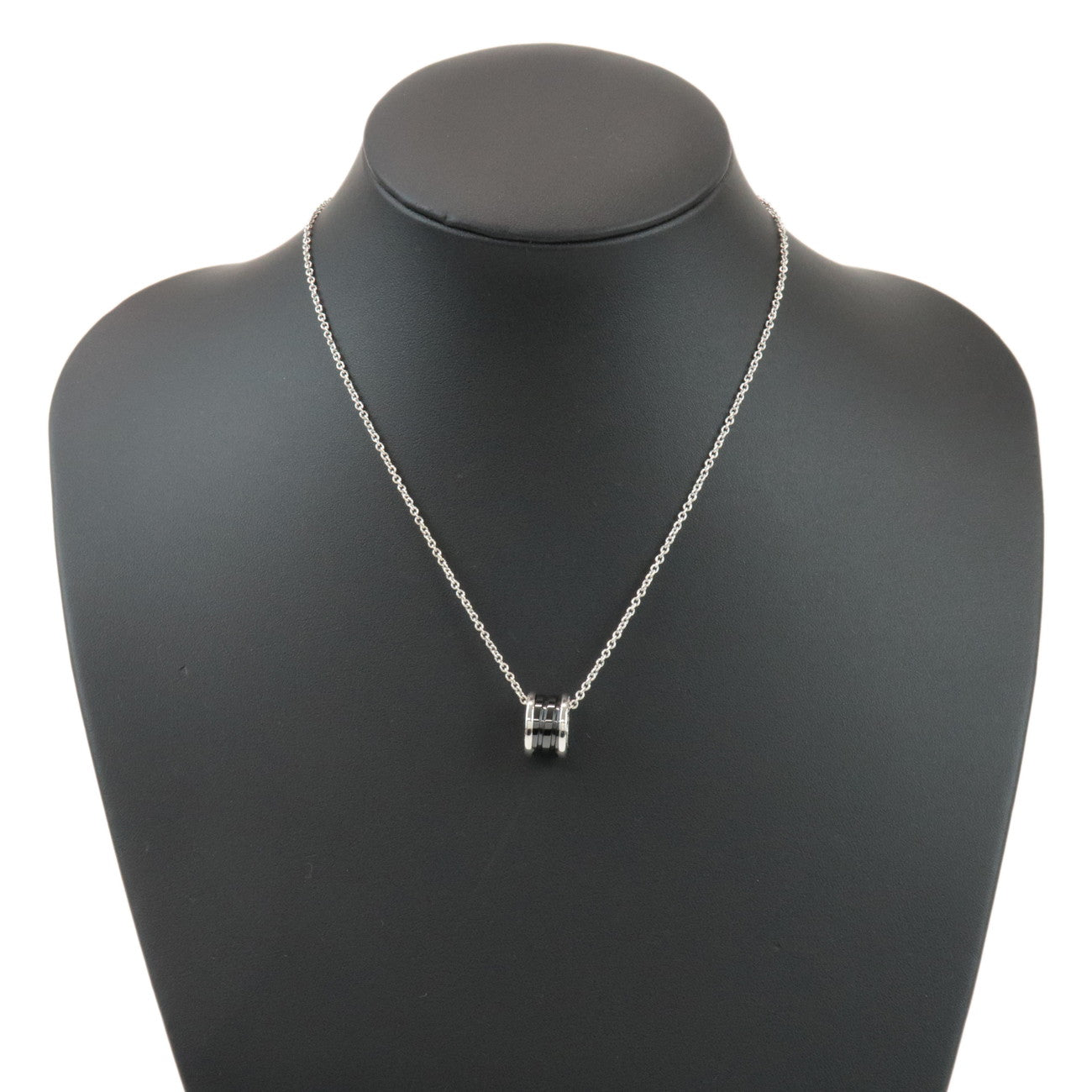 BVLGARI B-Zero1 Save the Children Necklace SV925 Black Ceramic