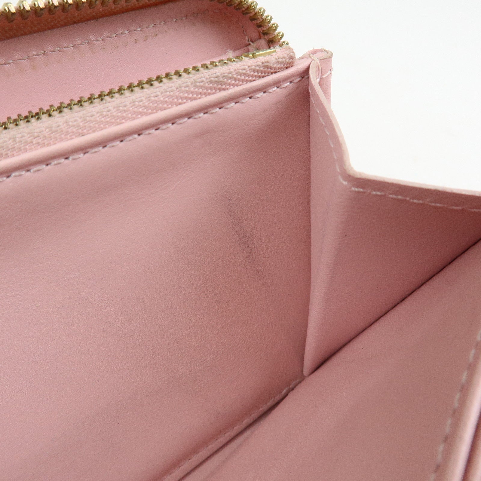 Louis Vuitton Monogram Vernis Zippy Wallet Rose Ballerine M61226