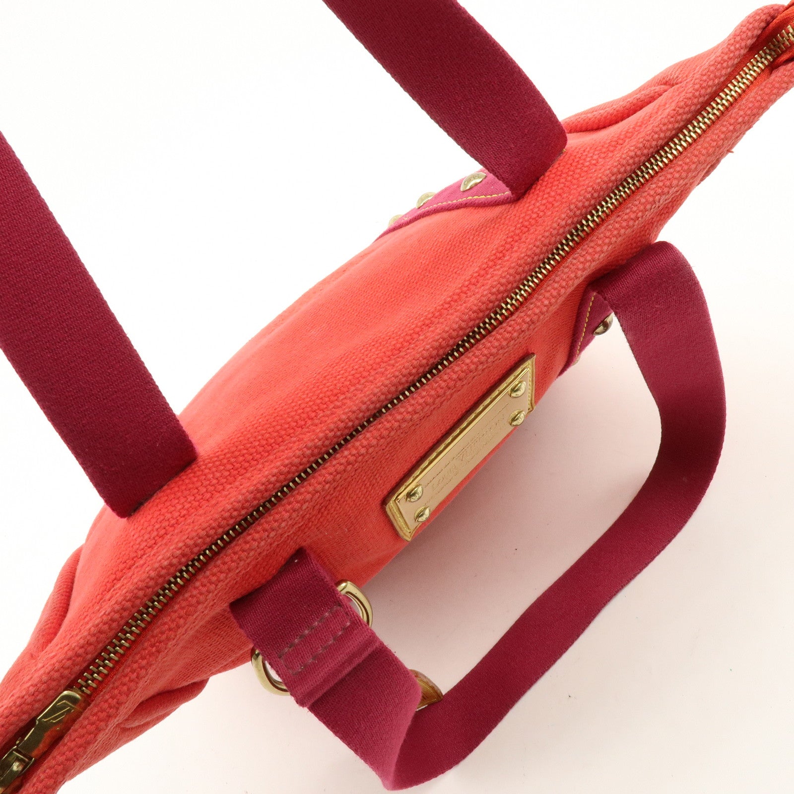 Louis Vuitton Antigua Cabas MM Tote Bag Hand Bag Rouge M40034