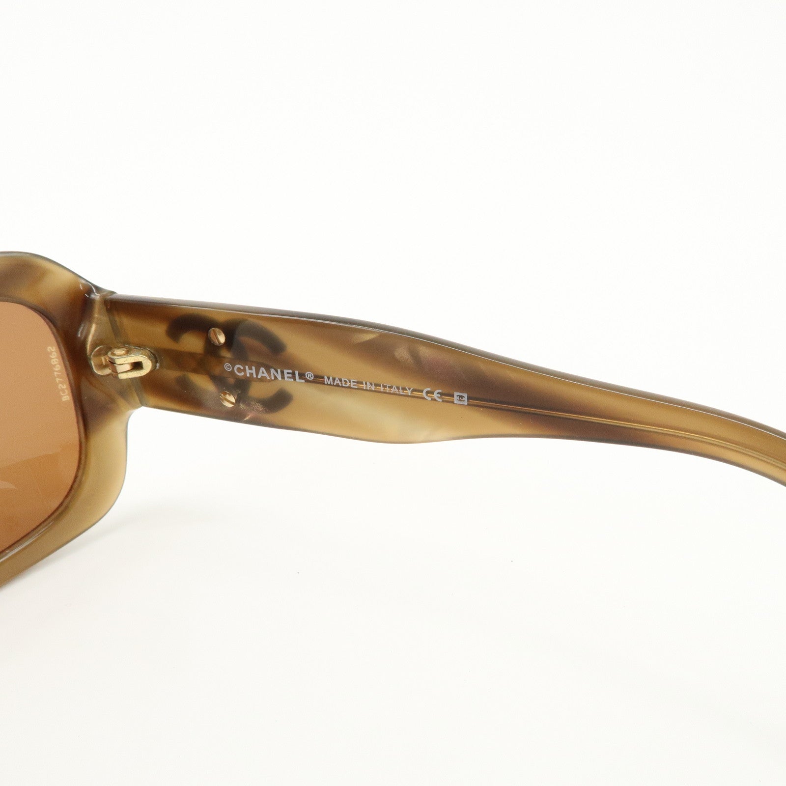 CHANEL Plastic Sunglasses Brown 5102 c.871/73 54□17 135