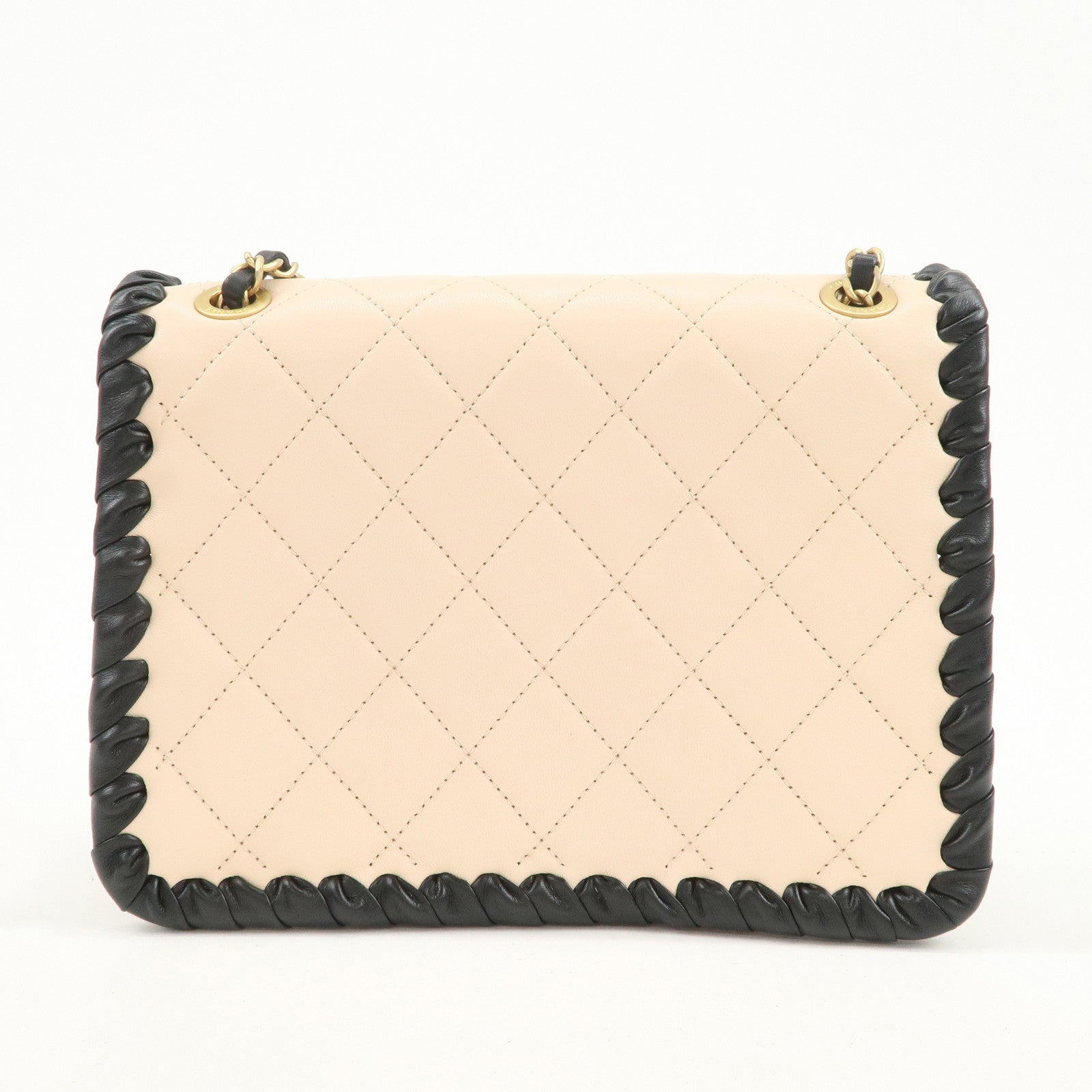 CHANEL Matelasse Mini Flap Lamb Skin Chain Shoulder Bag AS2495