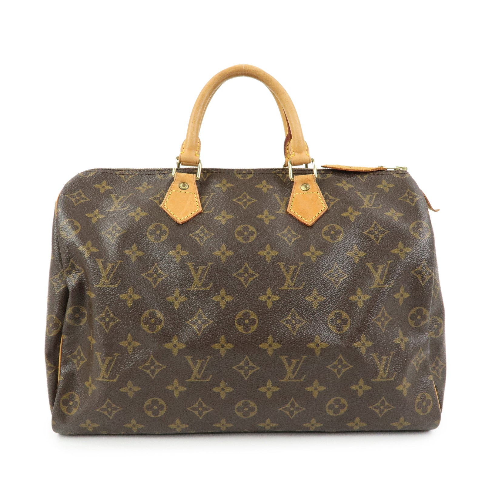 Louis Vuitton Monogram Speedy 35 Boston Bag Hand Bag Brown M41524
