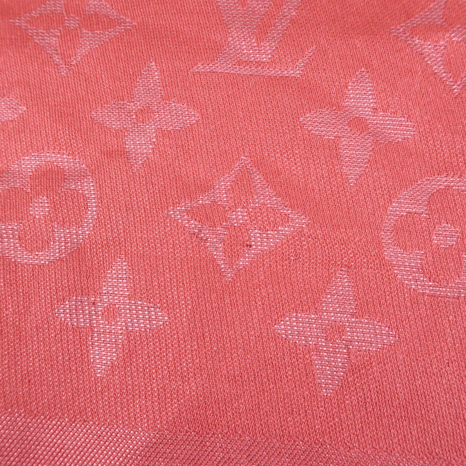 Louis Vuitton Monogram Silk Wook Shawl Scarf Pink